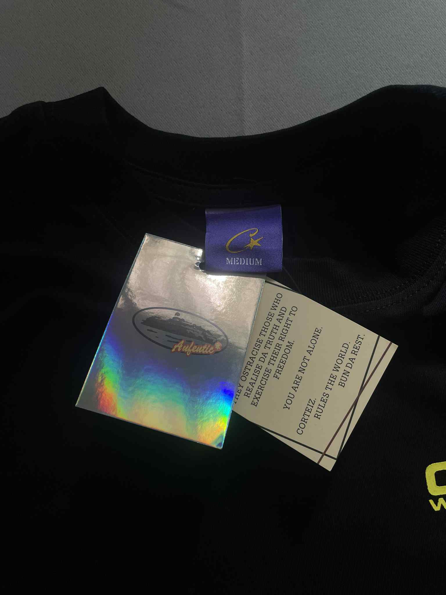 Corteiz Black World Rally Tee