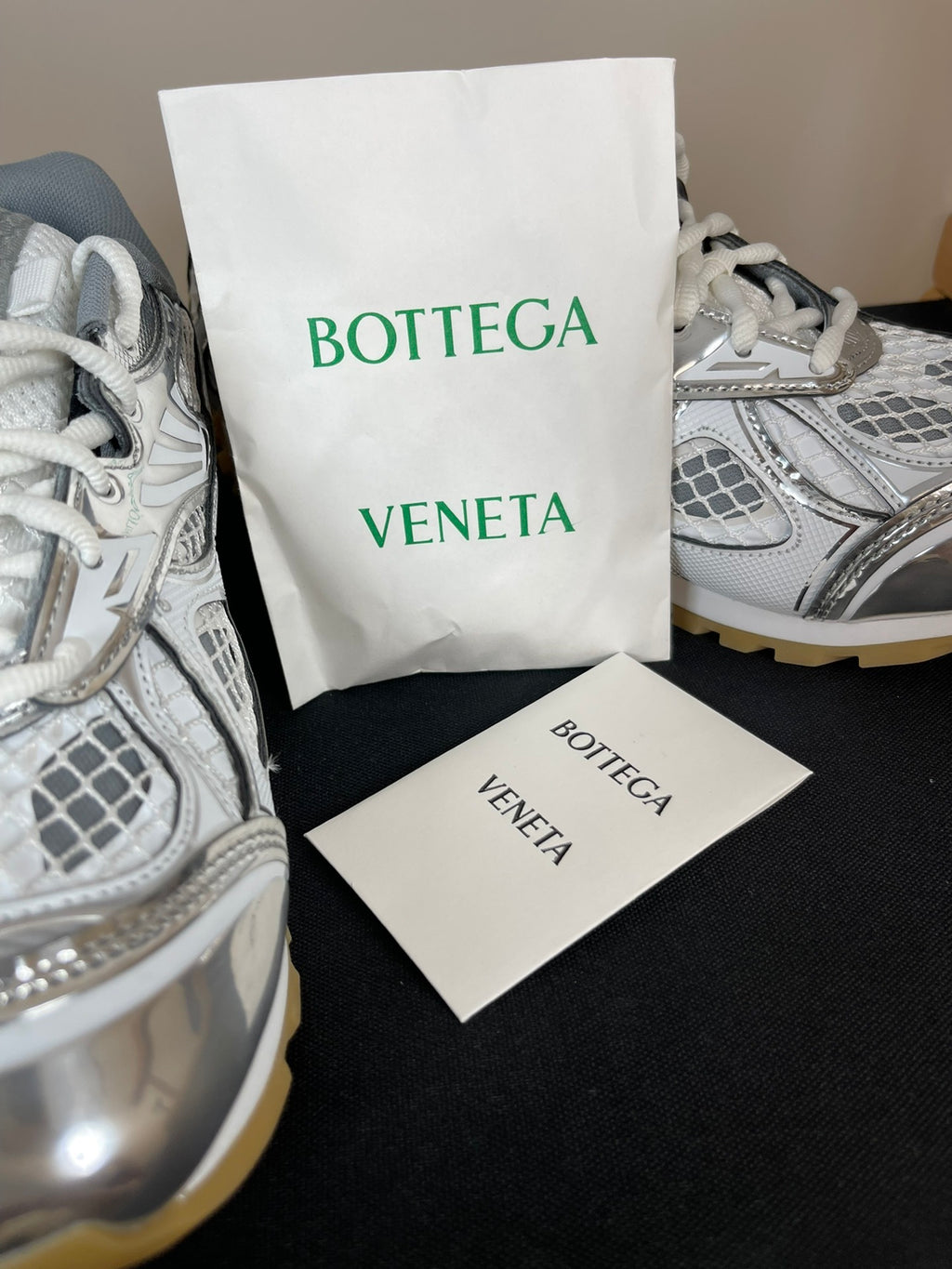 Bottega Veneta Orbit Sneakers Silver / White / Optic White
