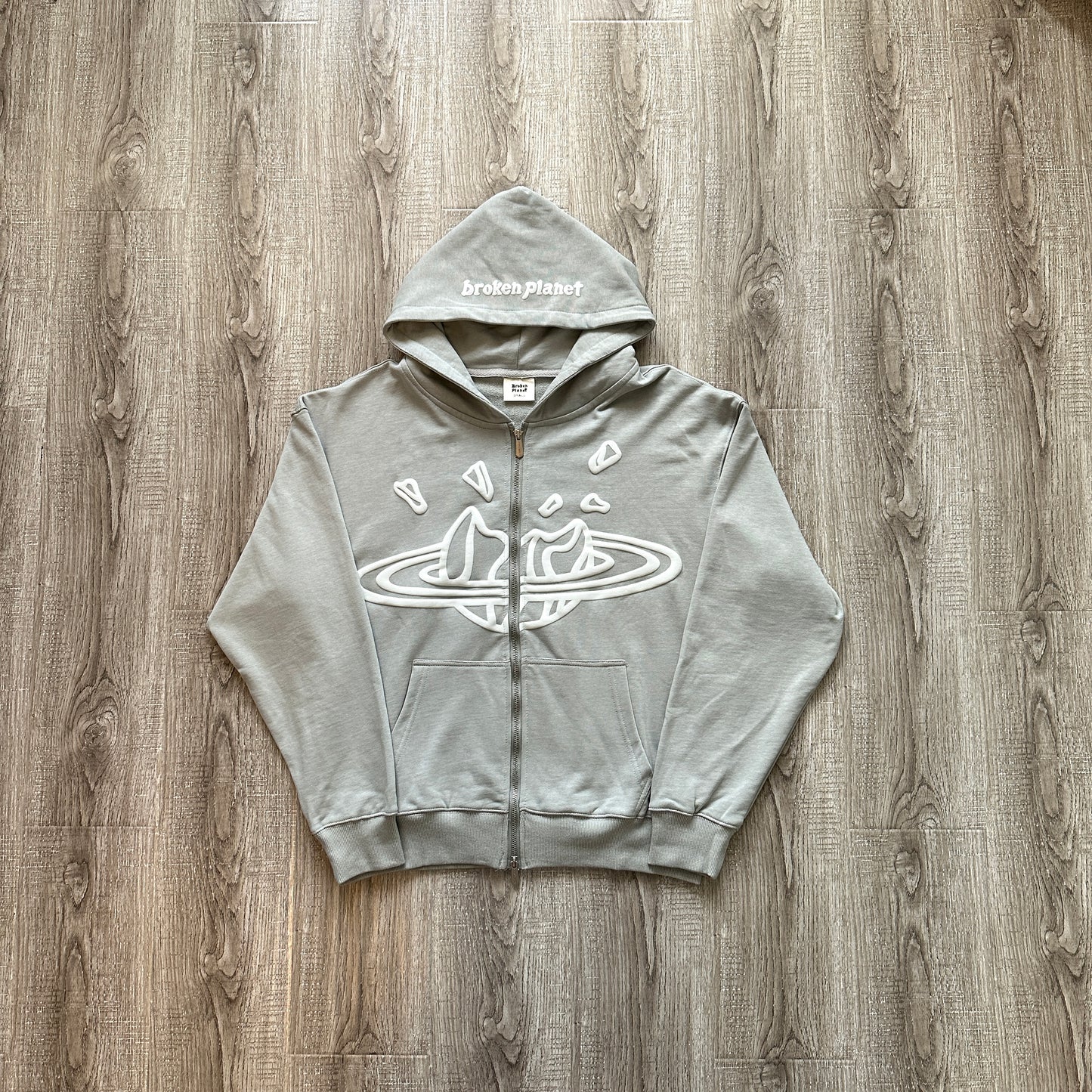 Broken Planet Zip-up Stone Gray Set