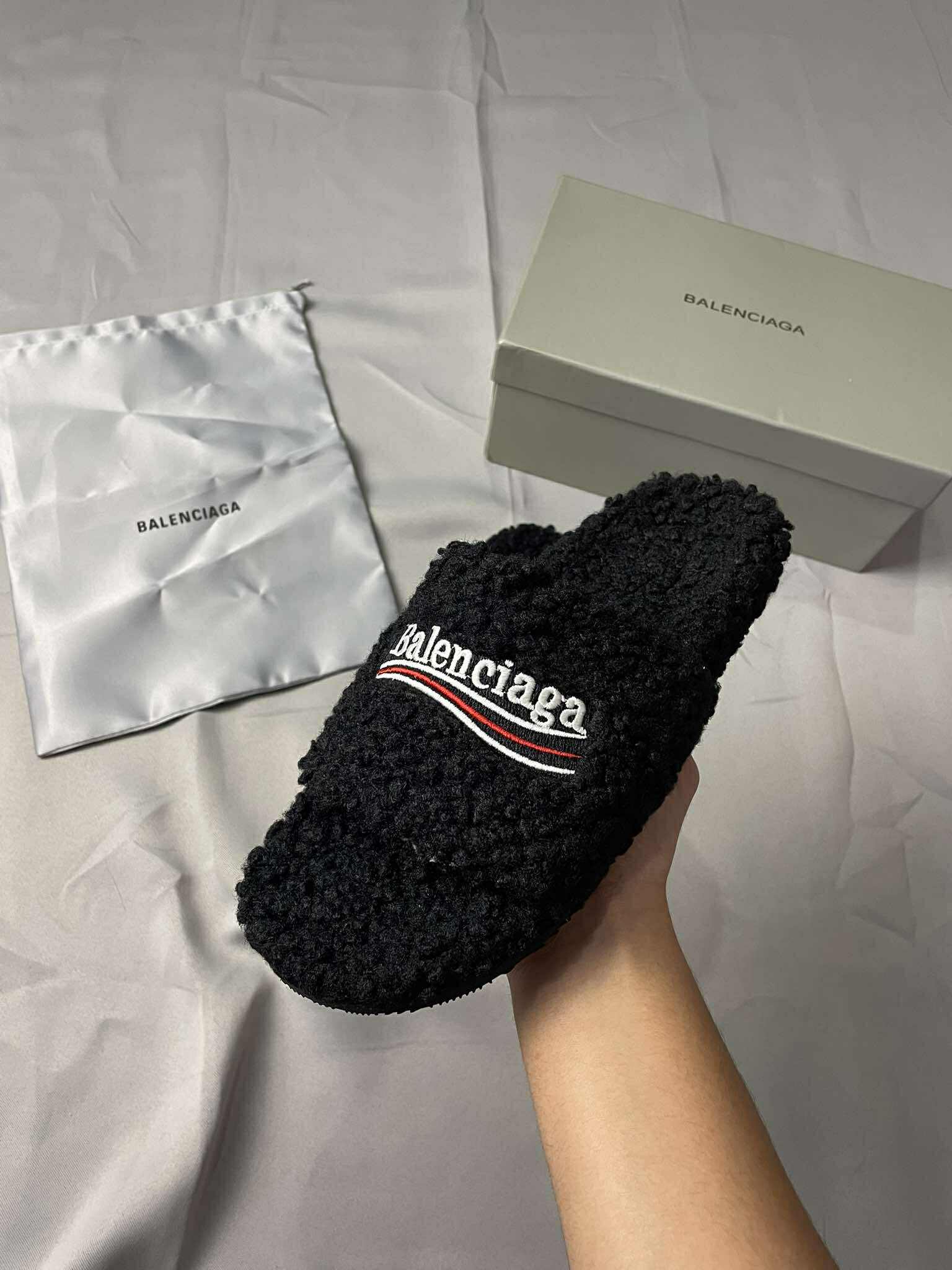 Balenciaga Furry Slides