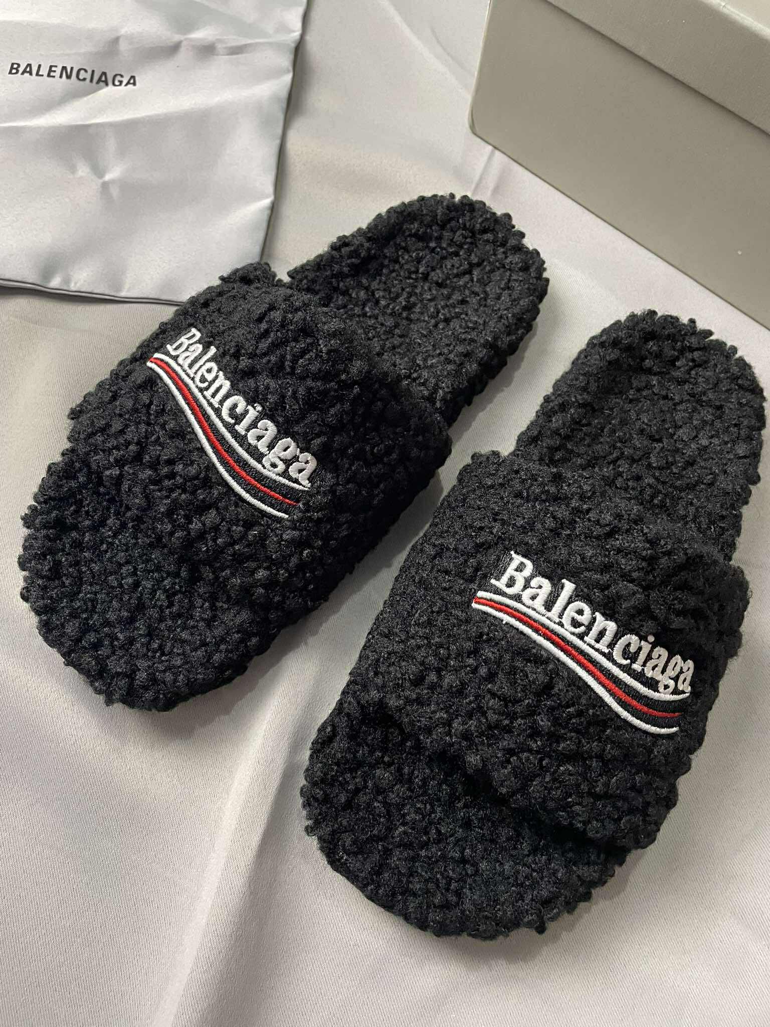 Balenciaga Furry Slides