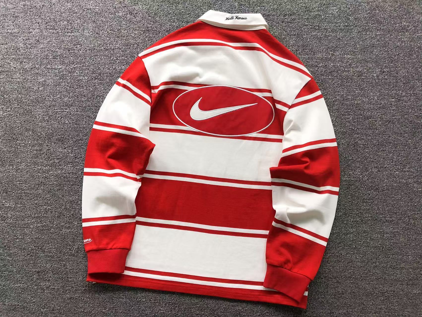 Supreme x Nike Striped Rugby Long-sleeve