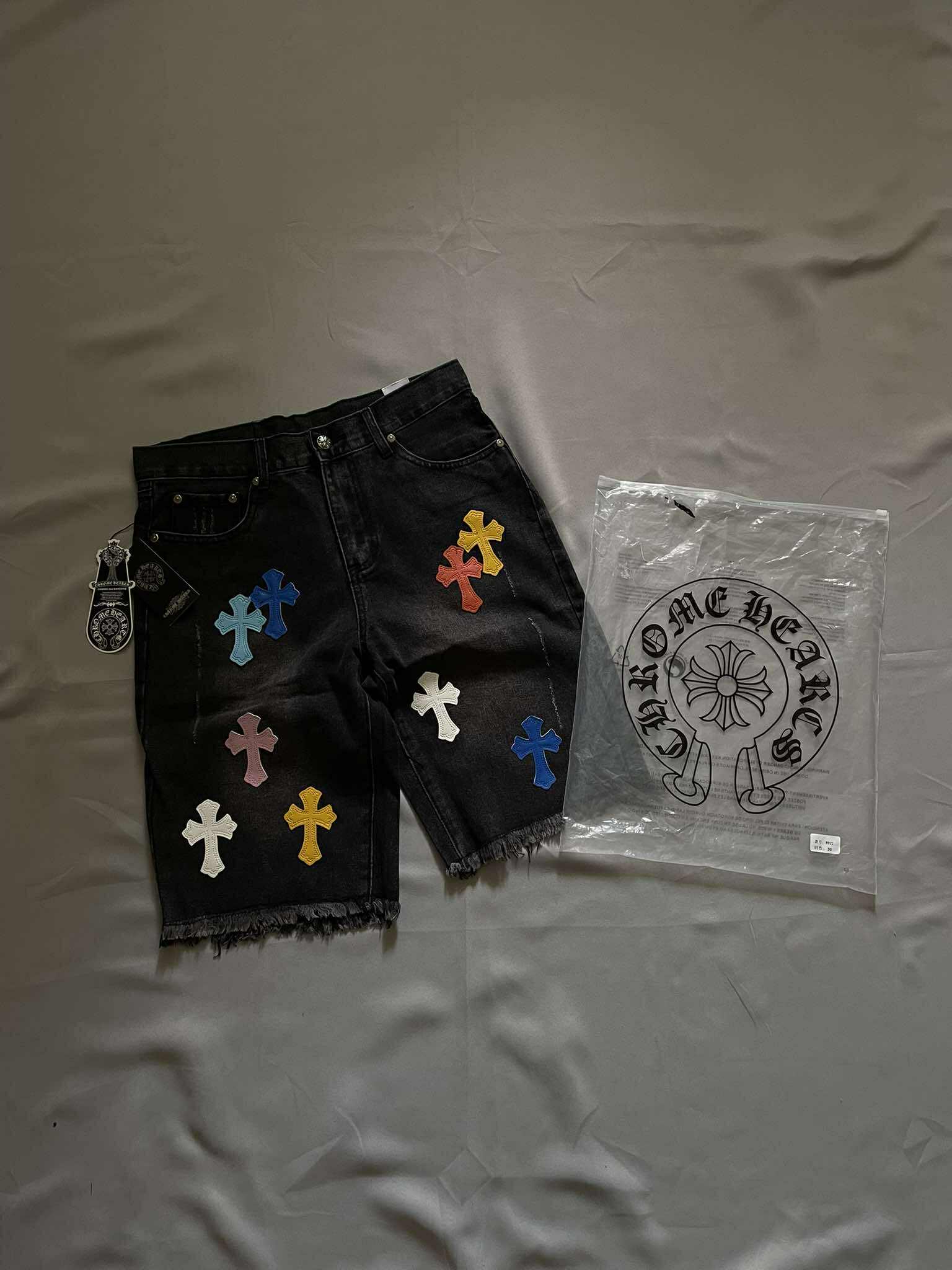 Chrome Hearts Multi-patch Denim Jorts