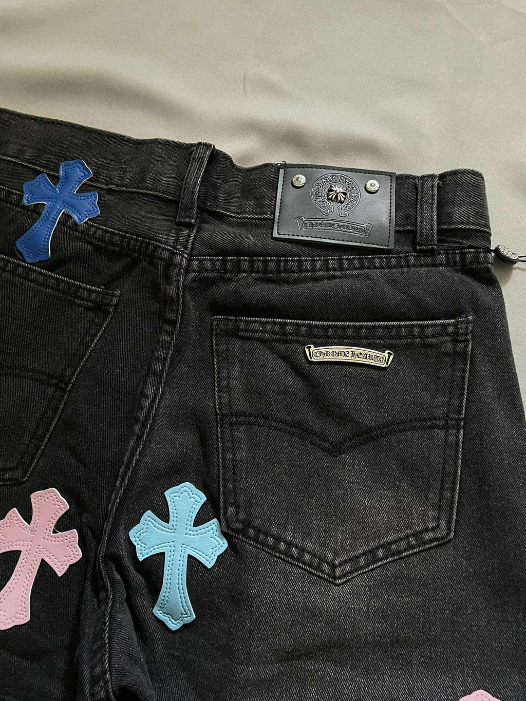 Chrome Hearts Multi-patch Denim Jorts