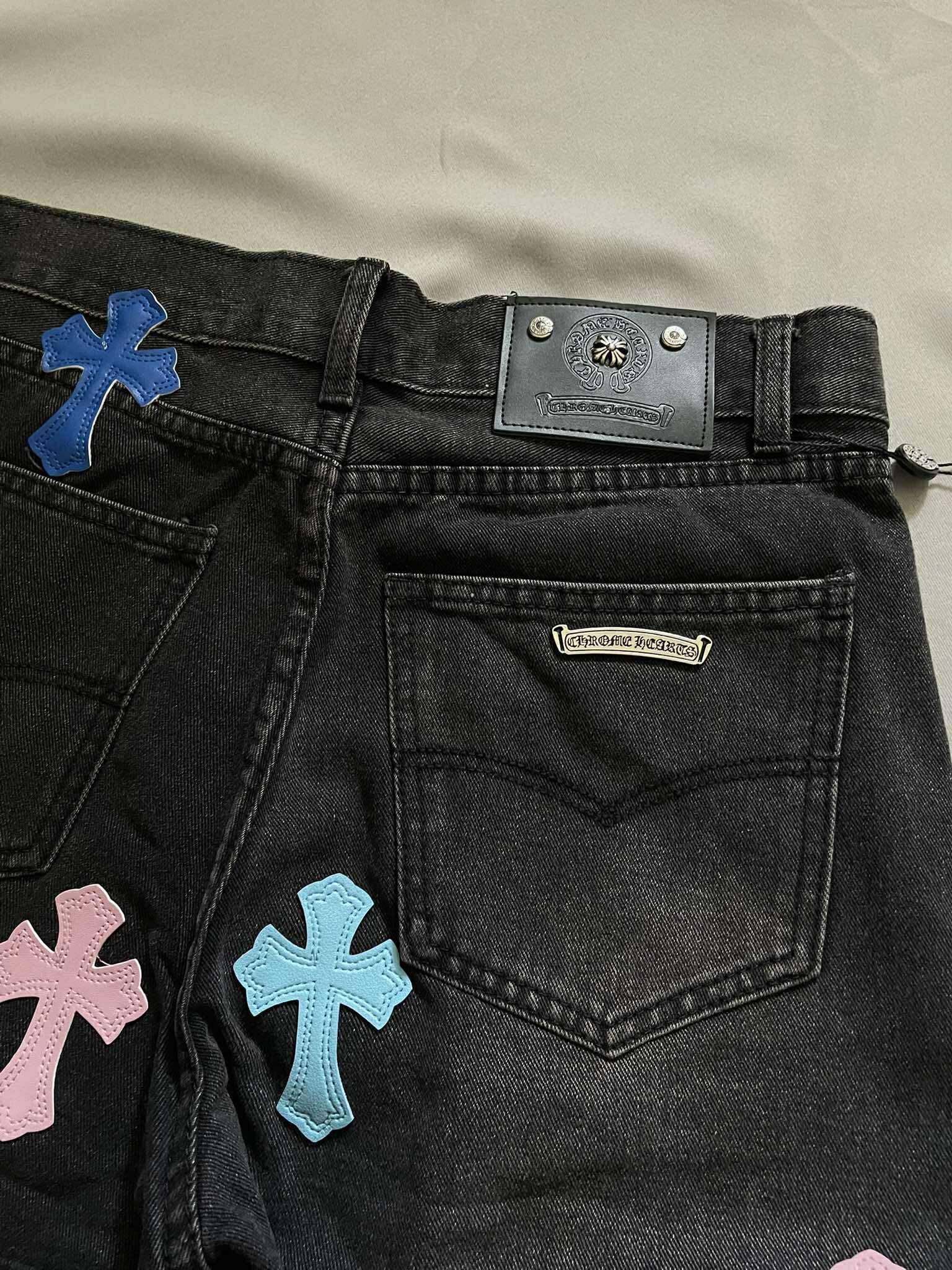 Chrome Hearts Multi-patch Denim Jorts