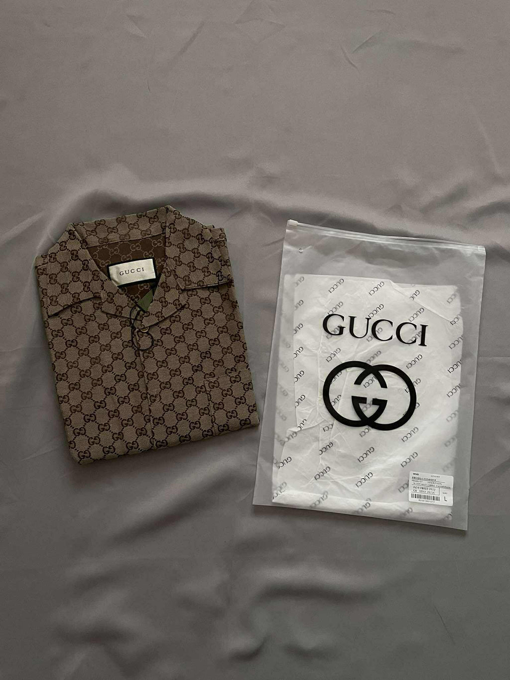 GUCCI Camp-Collar Monogrammed Polo