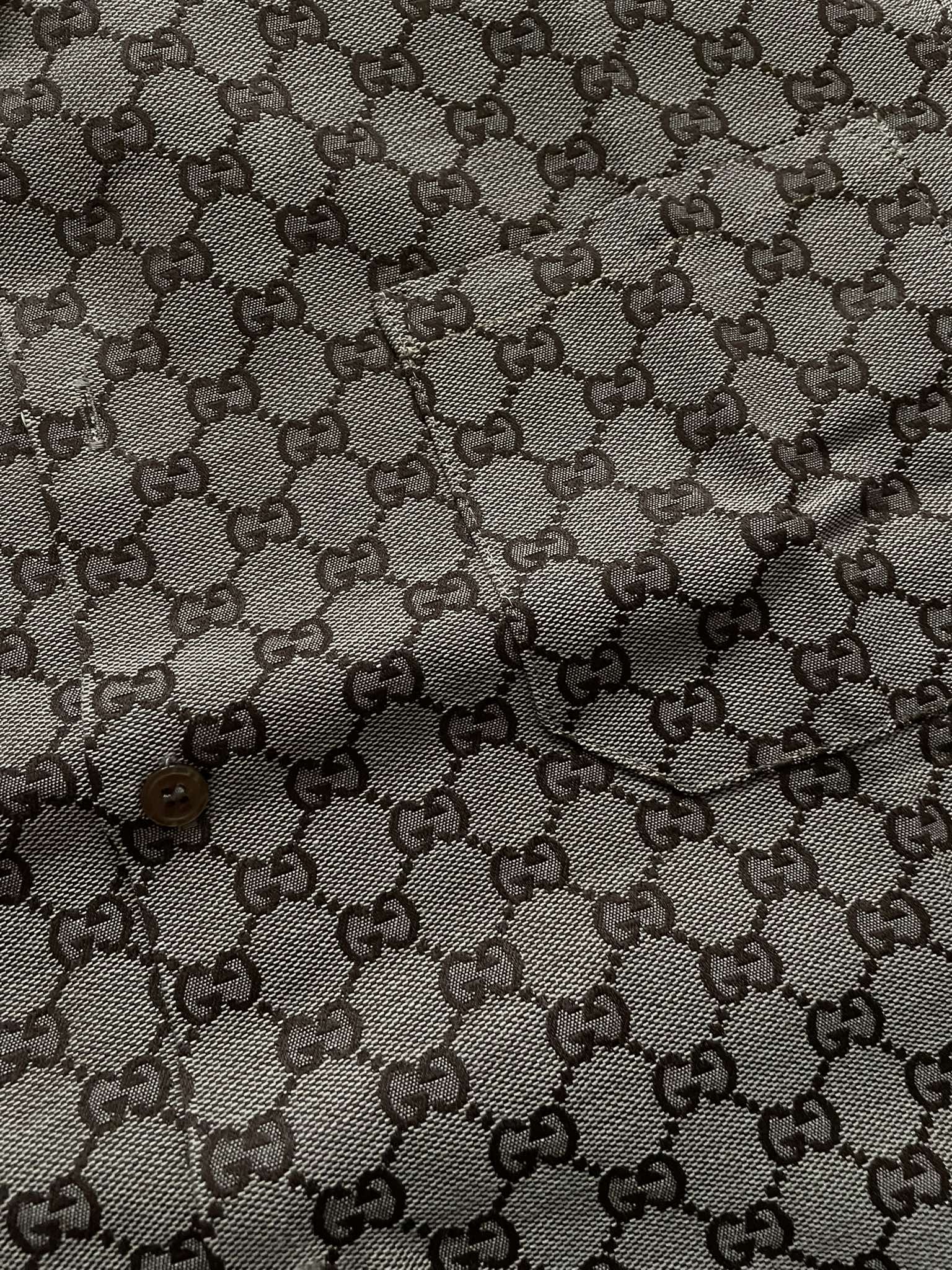GUCCI Camp-Collar Monogrammed Polo