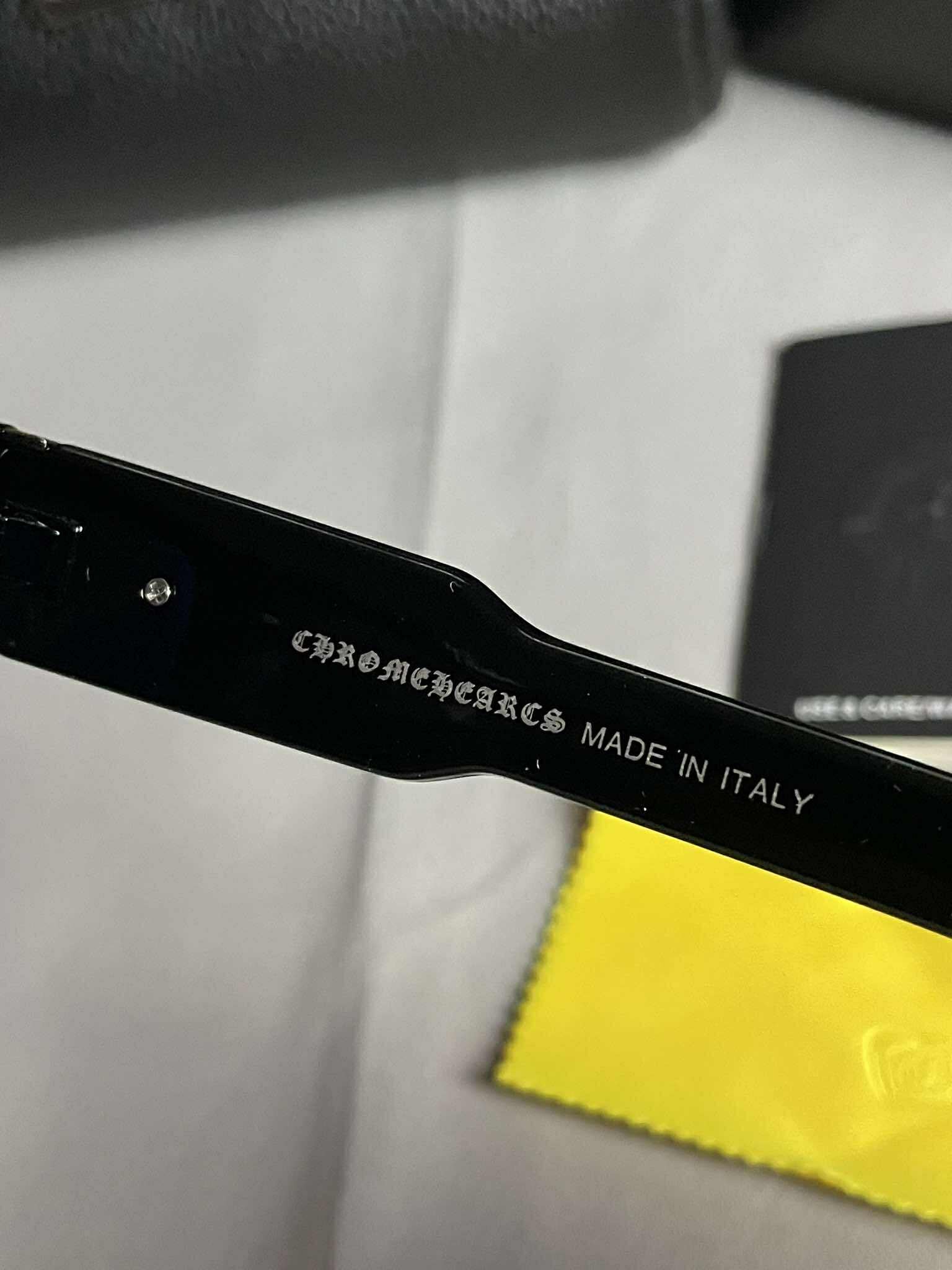 Chrome Hearts Black Square Frame Glasses