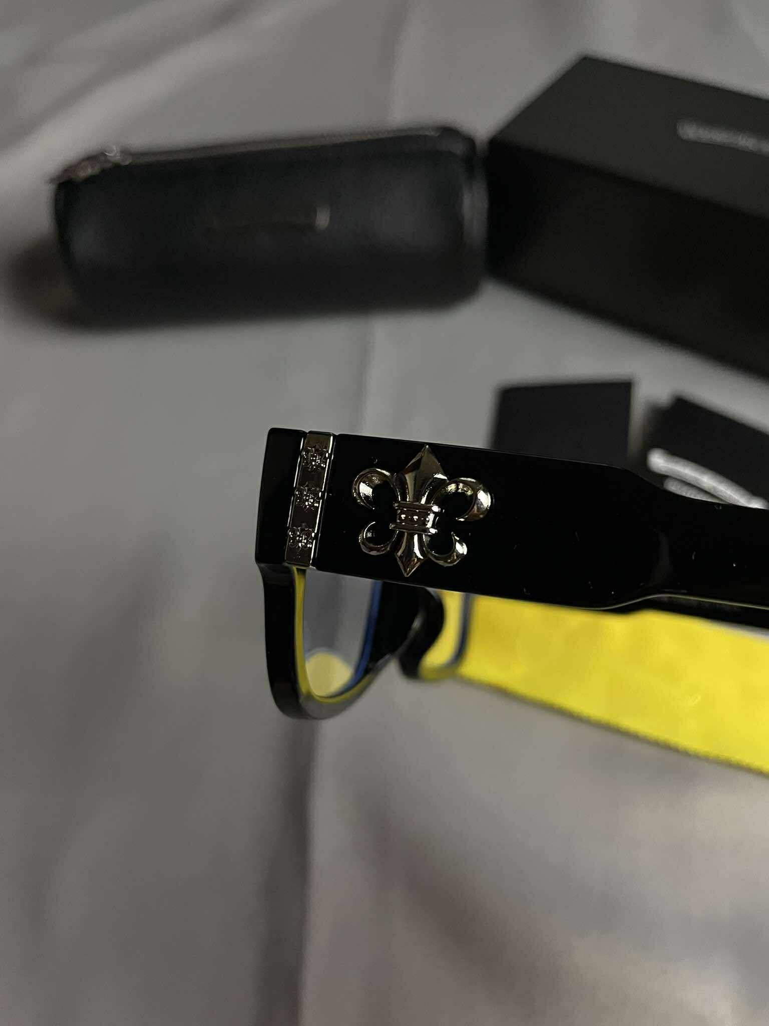 Chrome Hearts Black Square Frame Glasses