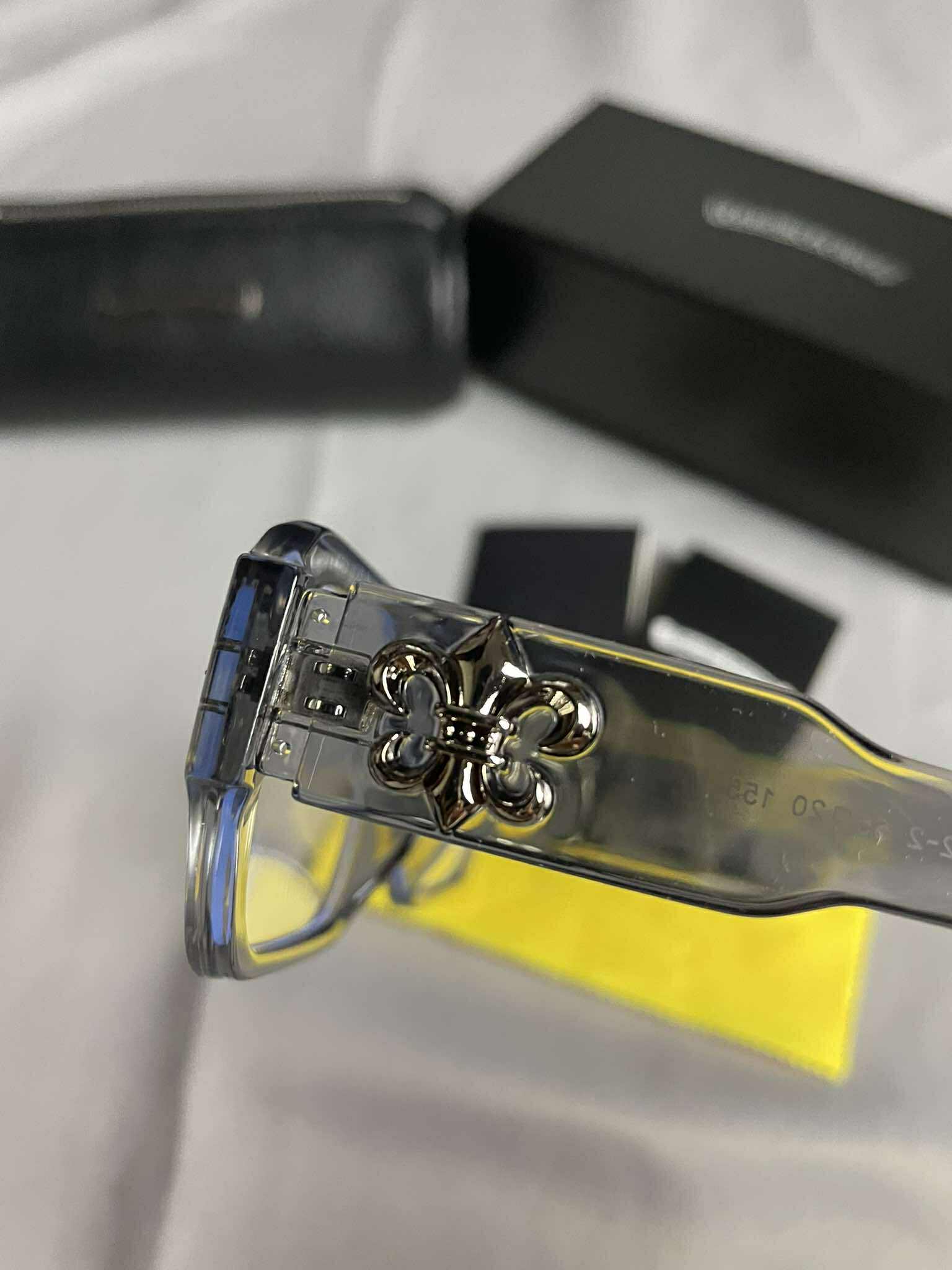 Chrome Hearts Clear Rectangular Frame Glasses