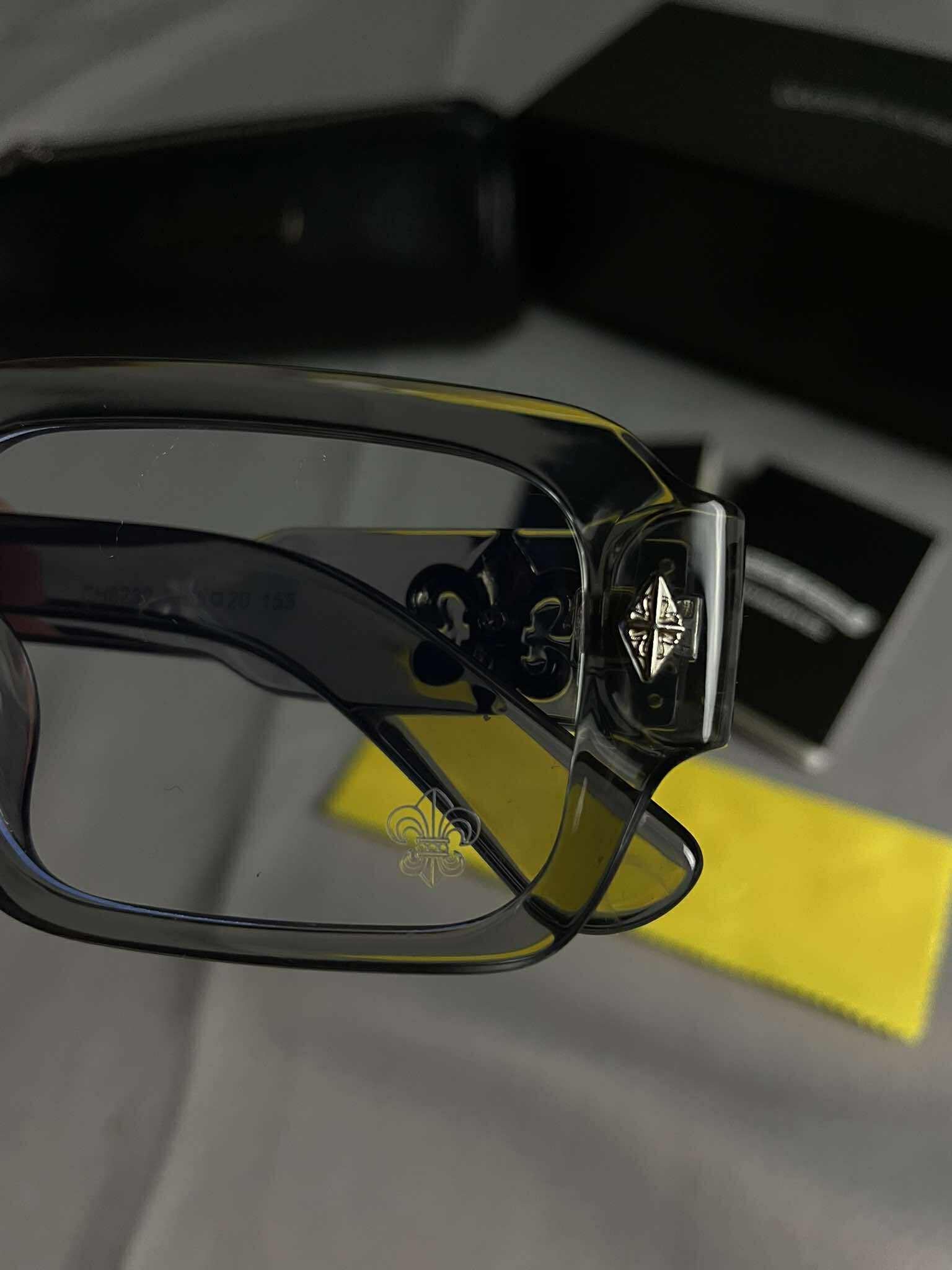 Chrome Hearts Clear Rectangular Frame Glasses