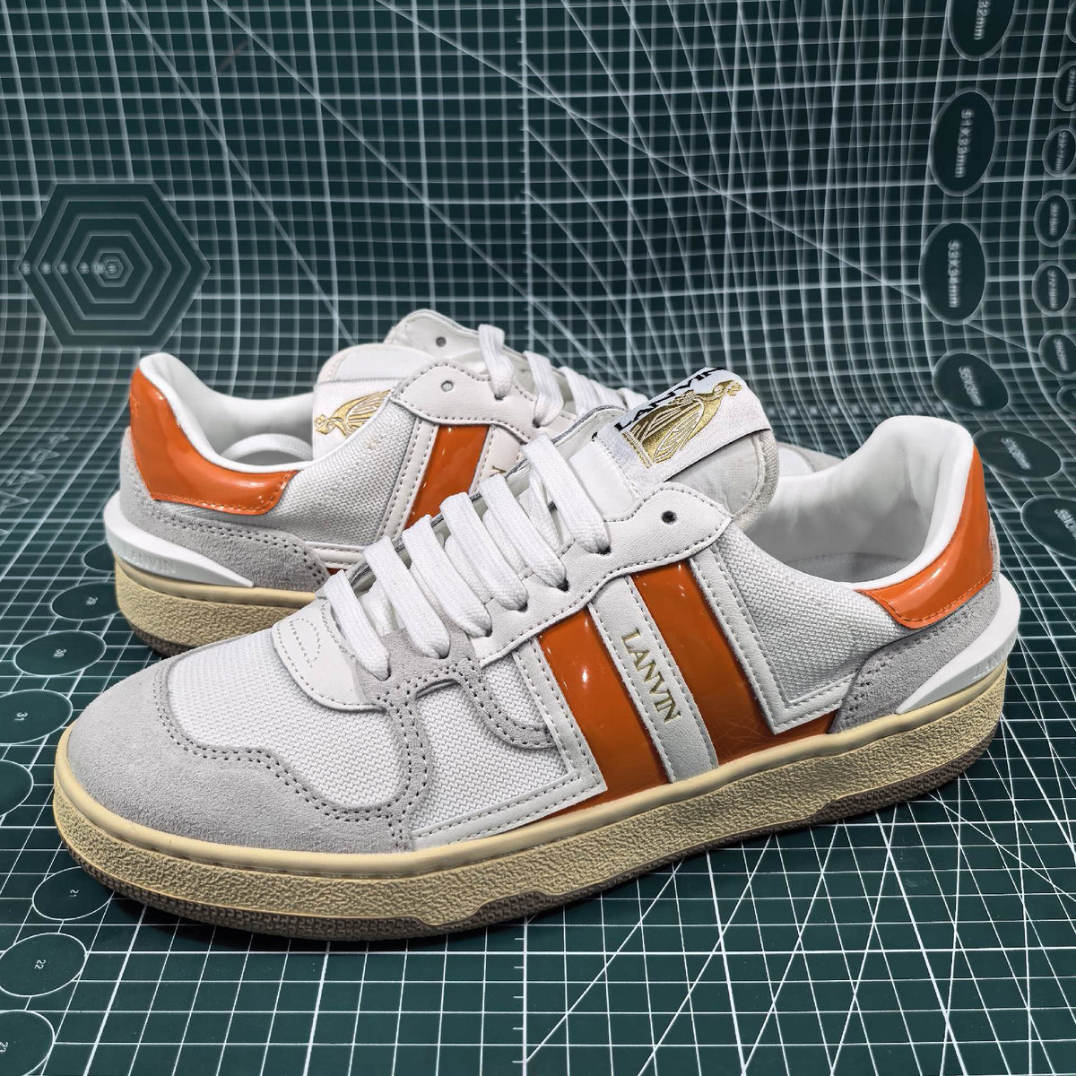 Lanvin Orange Clay Sneakers