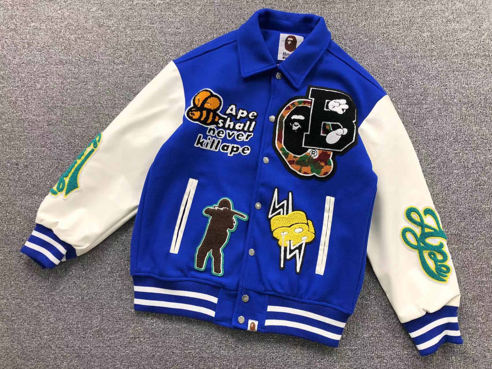 Bape Varsity Leather Jackets