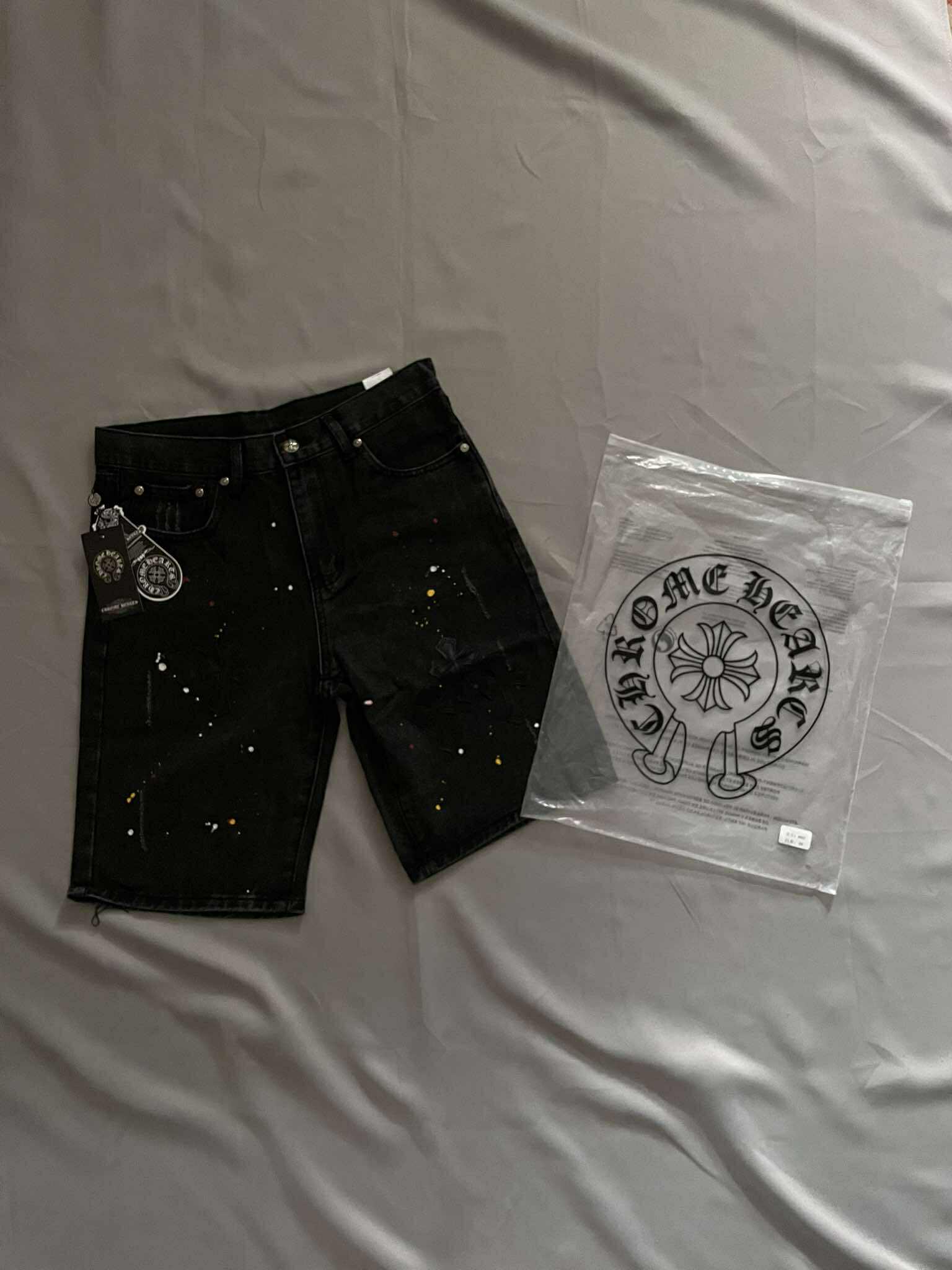 Chrome Hearts Paint Splattered Jorts