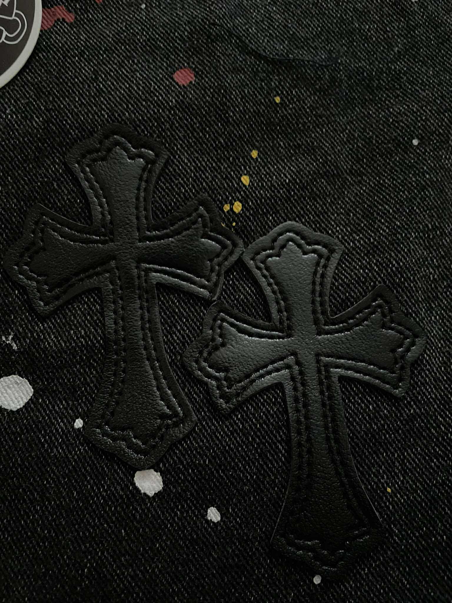 Chrome Hearts Paint Splattered Jorts