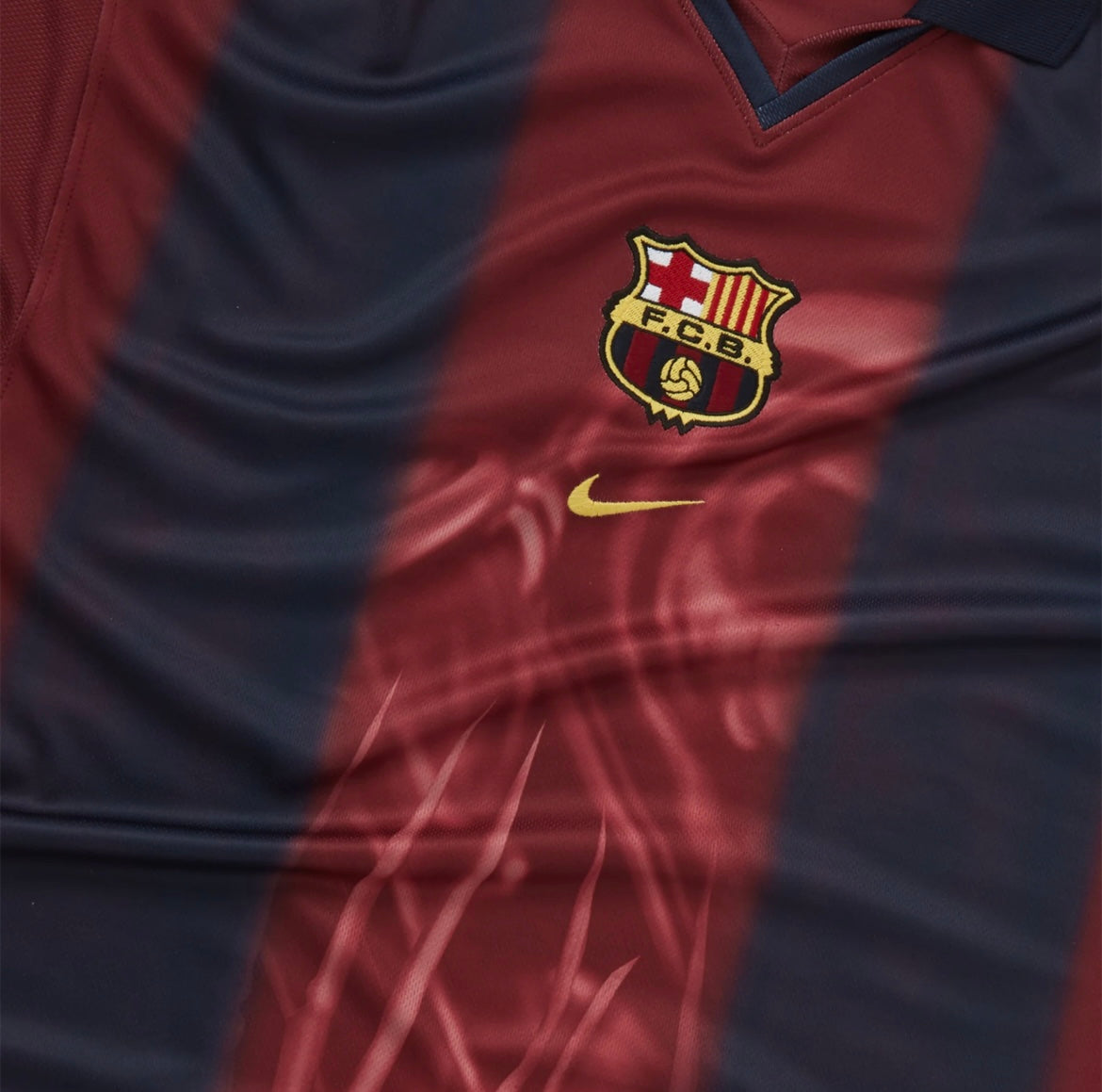 CJ X NIKE X FC BARCELONA RETRO 2000/01 HOME SKELETON JERSEY