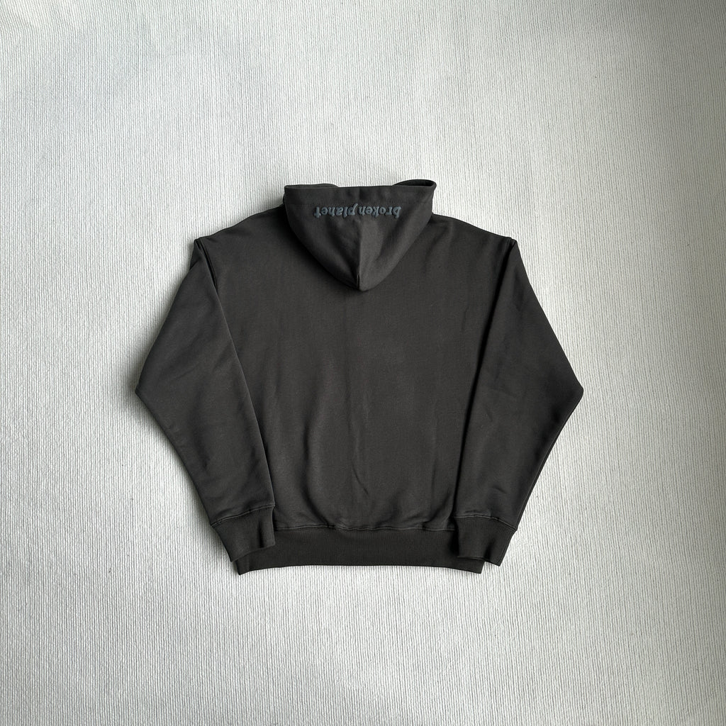 Broken Planet Zip-up Triple Black Hoodie