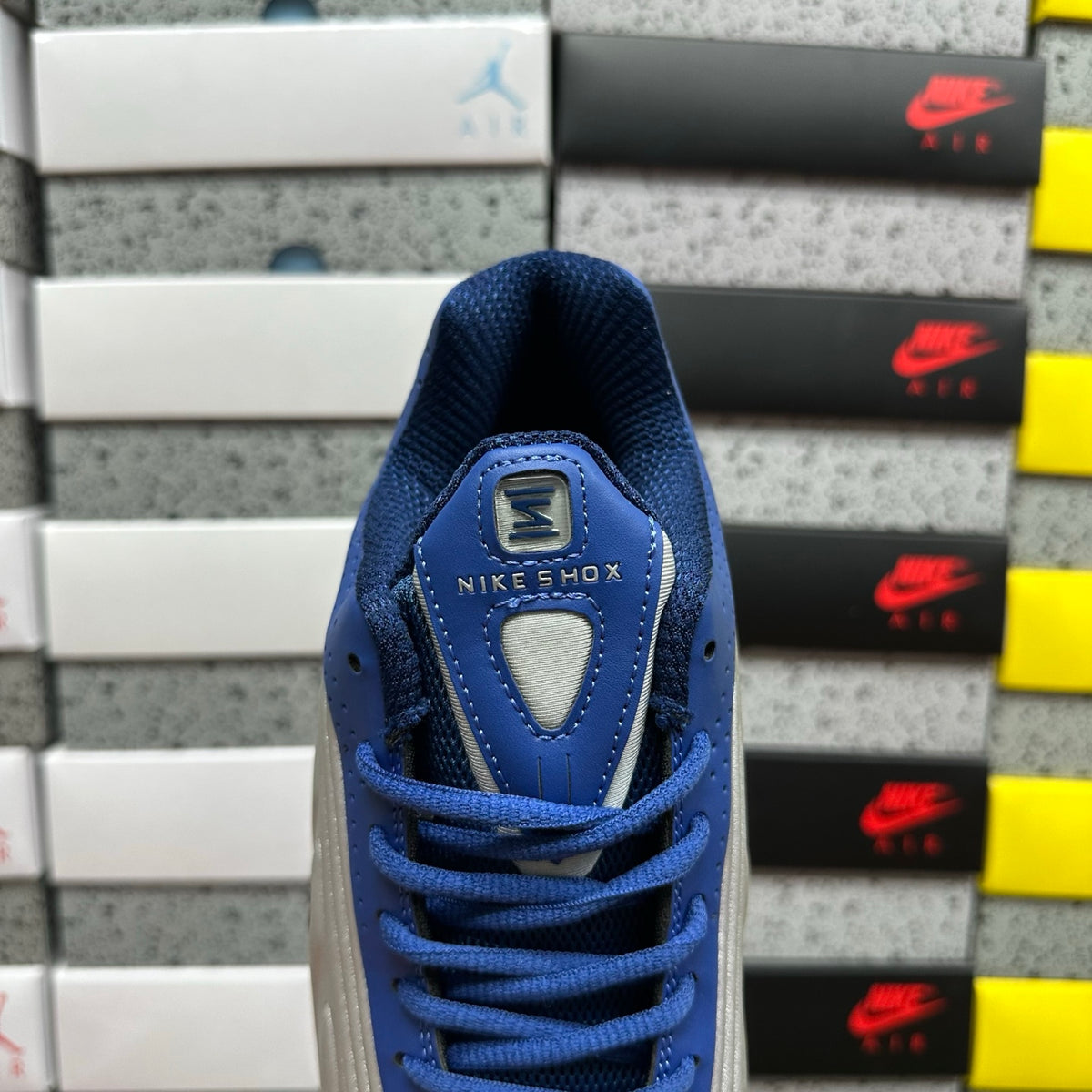 Nike Shox R4 Metallic Silver/Blue