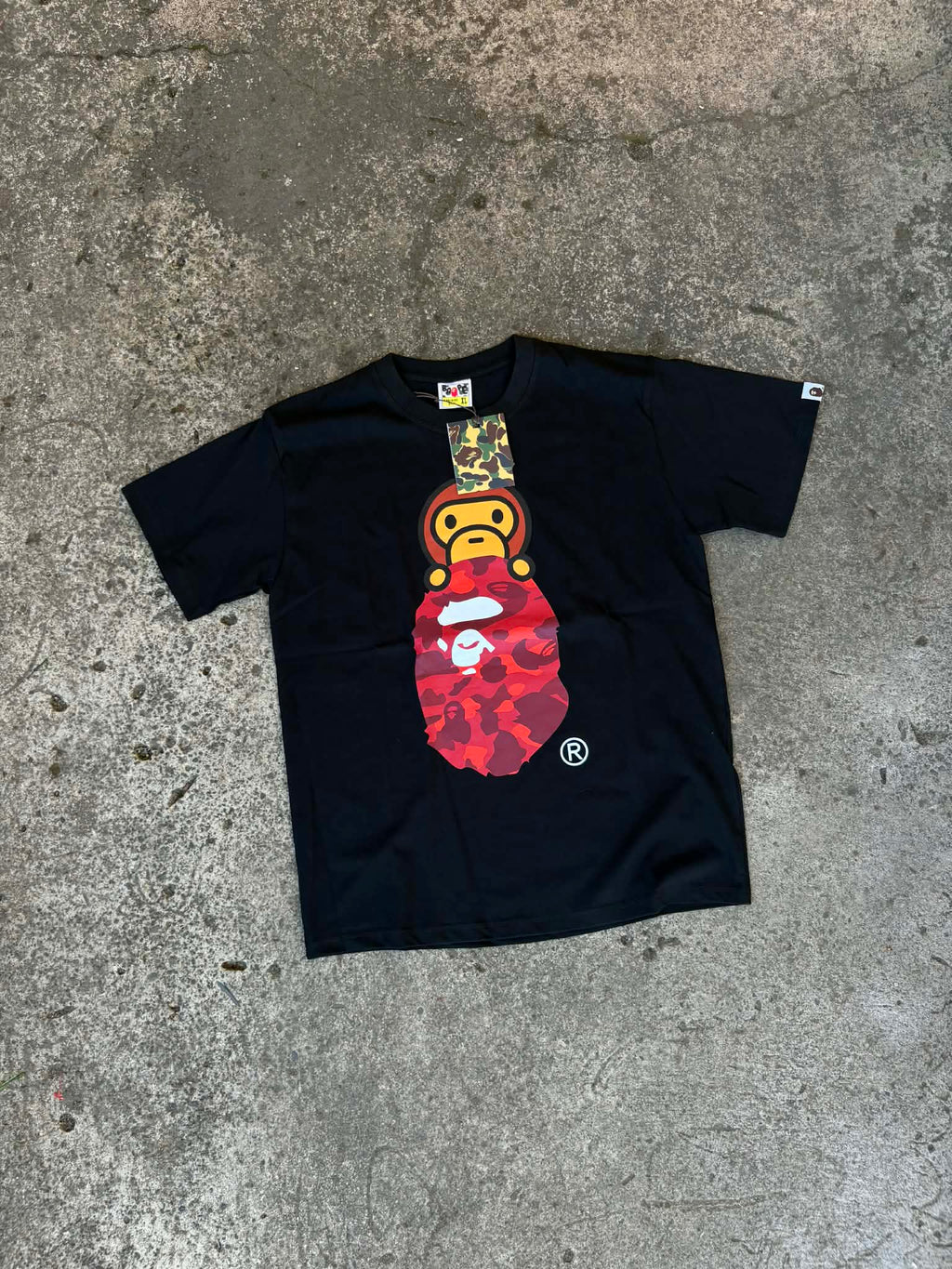 BAPE Color Camo Milo On Ape Head Tee