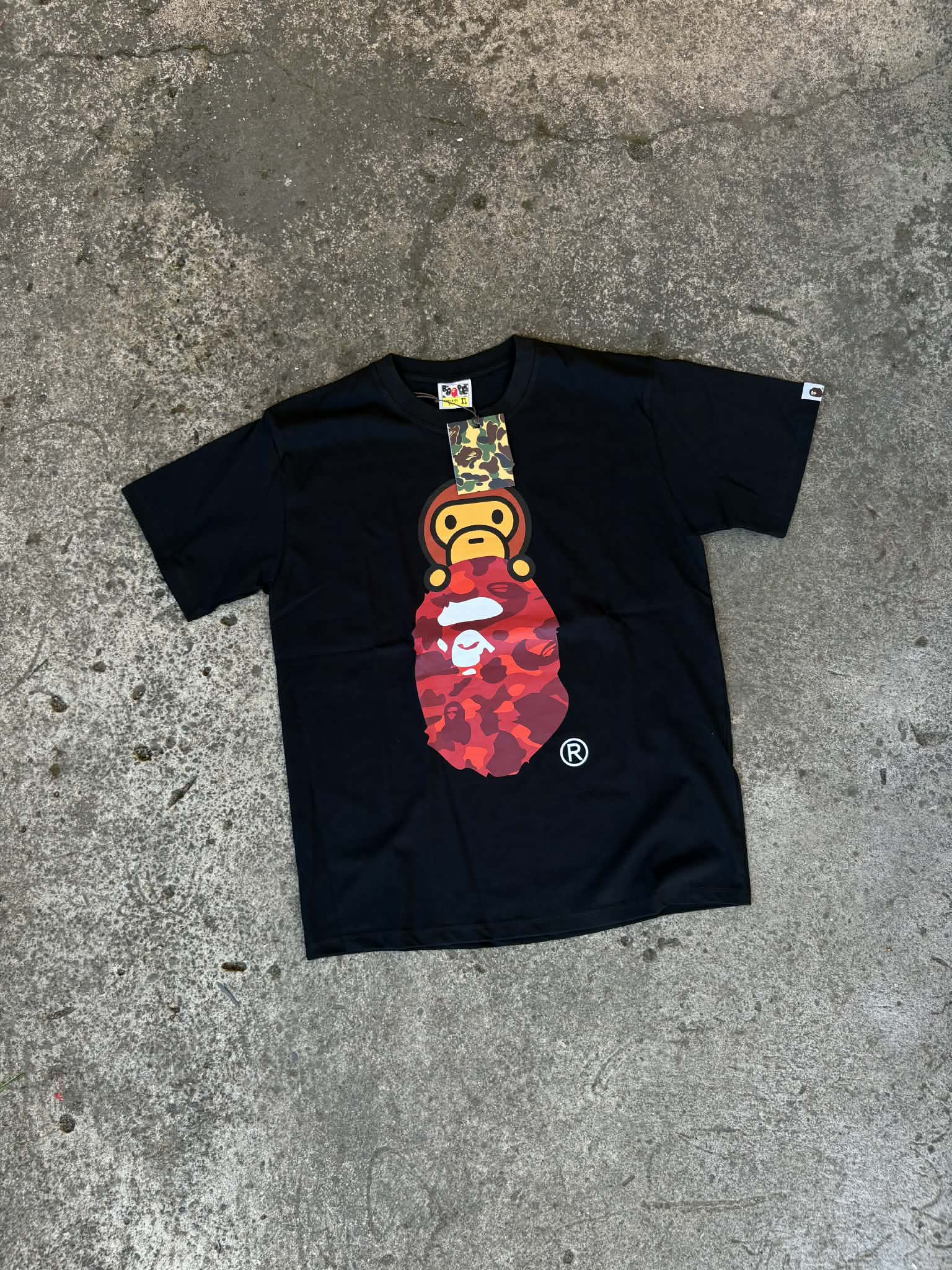 BAPE Color Camo Milo On Ape Head Tee