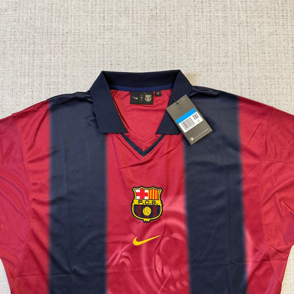 CJ X NIKE X FC BARCELONA RETRO 2000/01 HOME SKELETON JERSEY