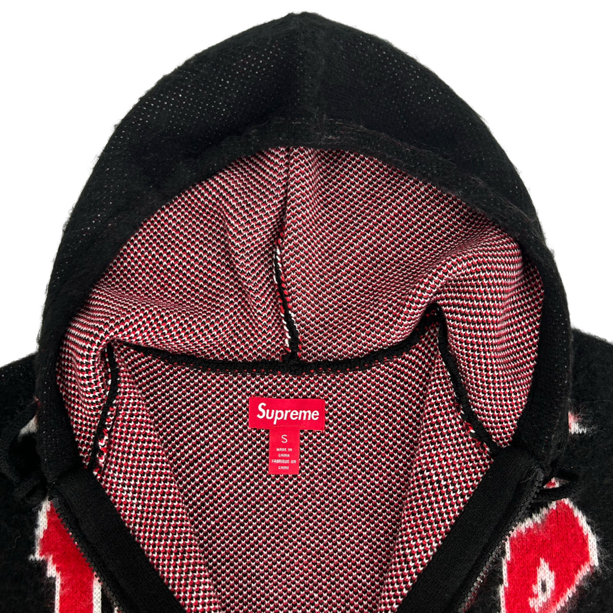 Supreme Accent Brushed Zip Up Hooded