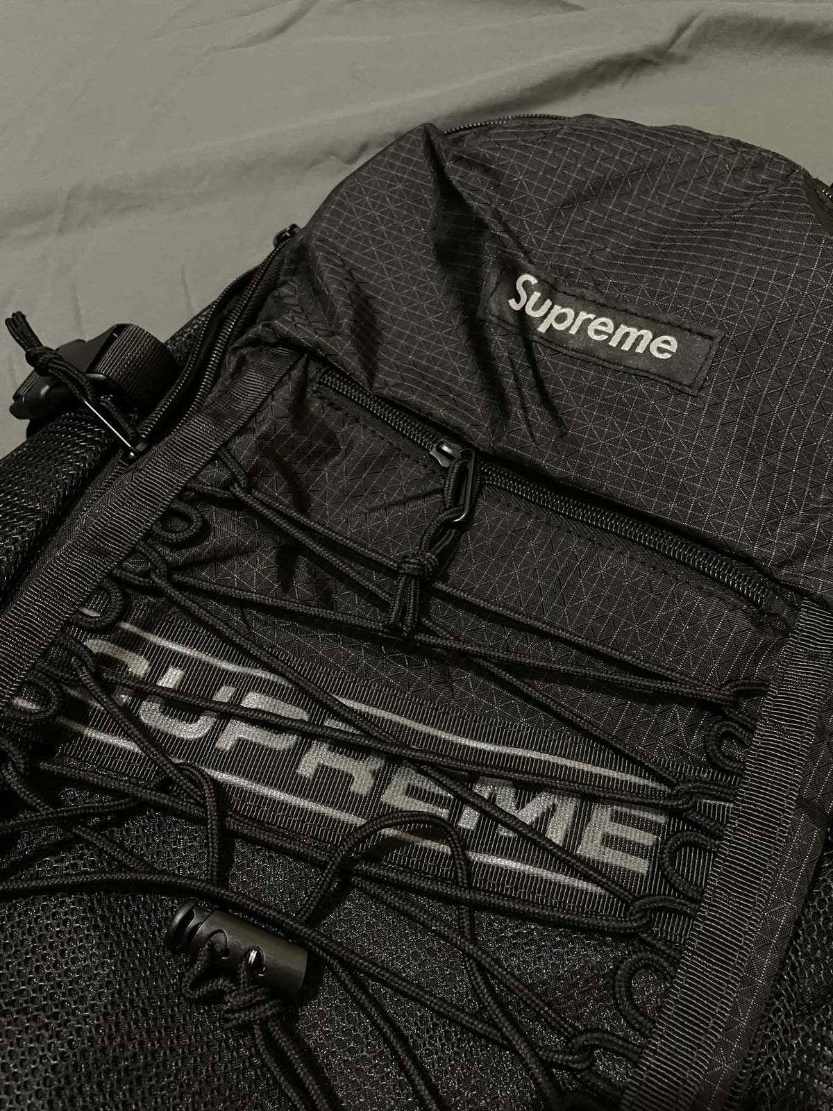 Supreme Logo Backpack Black - FW23 (ON-HAND)