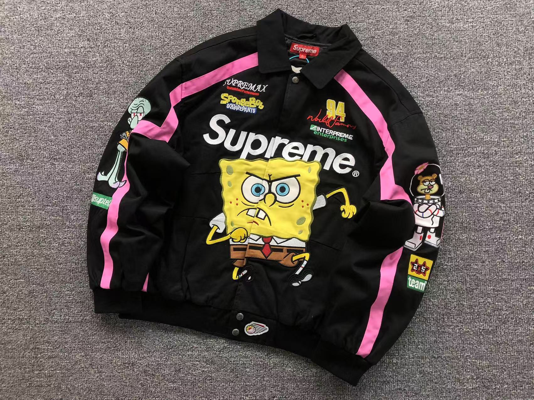 Supreme x SpongeBob x Jeff Hamilton Racing Jacket