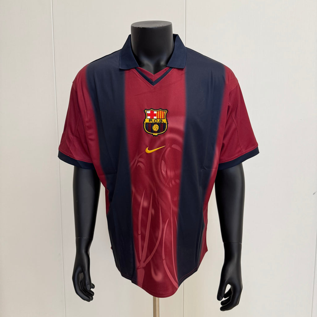 CJ X NIKE X FC BARCELONA RETRO 2000 01 HOME SKELETON JERSEY Grails In cj-x-nike-x-fc-barcelona-retro-2000-01-home-skeleton-jersey-grails-in