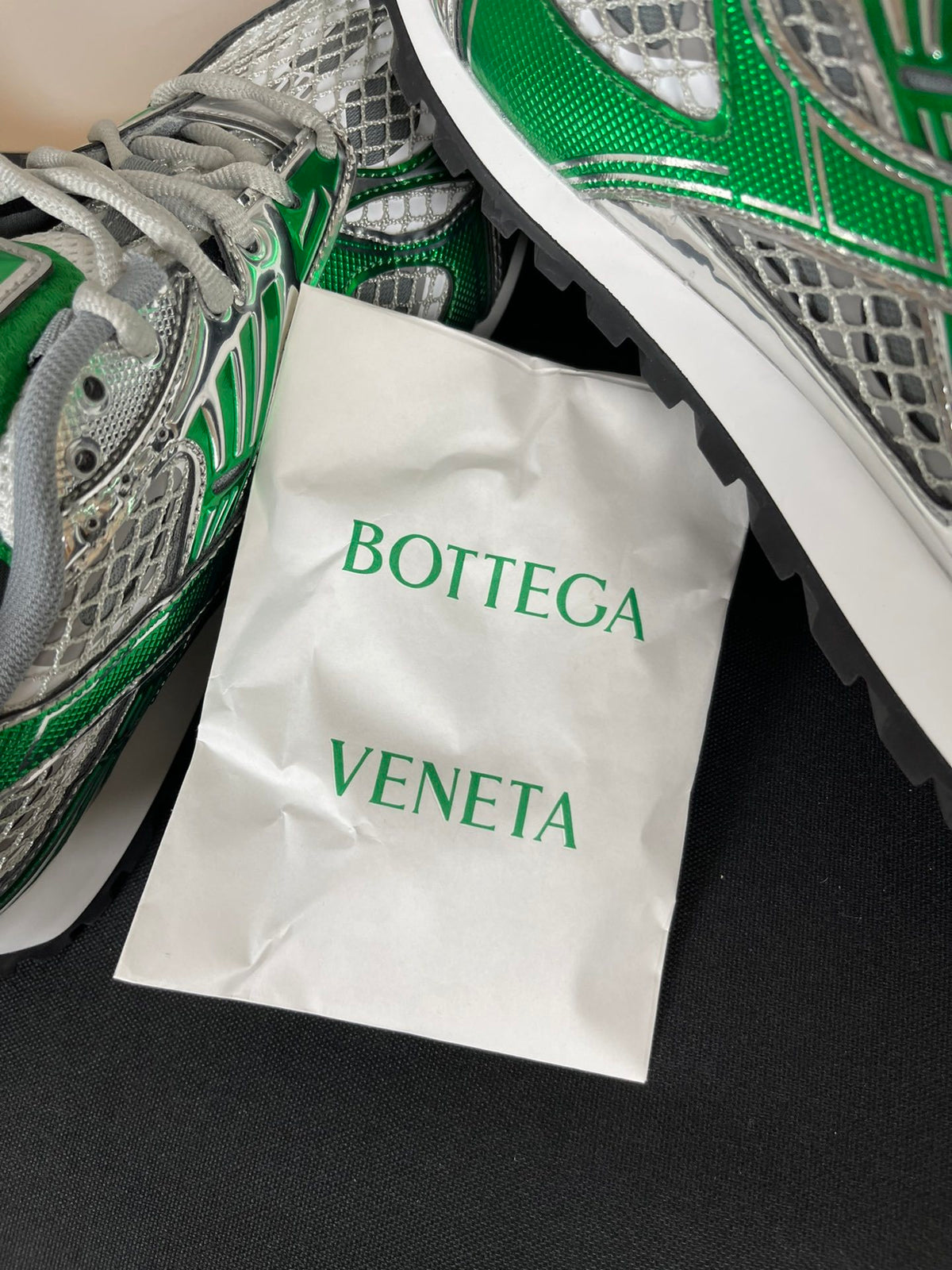 Bottega Veneta Orbit Sneakers Silver/Parakeet