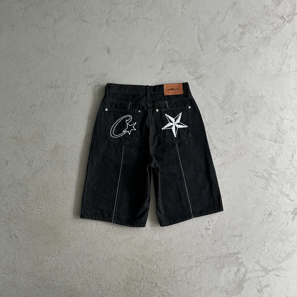 Corteiz C-Star Denim Shorts