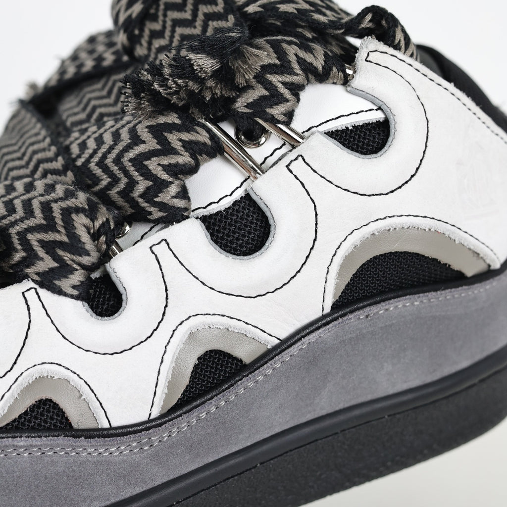Lanvin Curb Sneakers in White/Anthracite