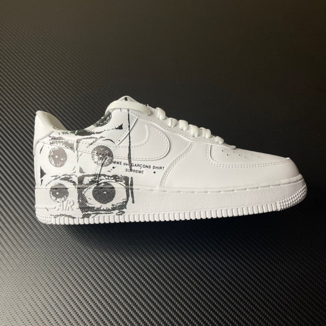 Supreme x Comme des Garçons SHIRT x Nike Air Force 1 Low "Eyes"