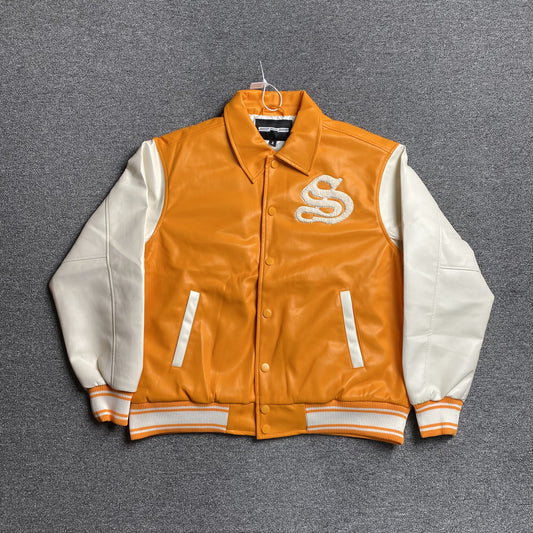 SP5DER Leather Jacket