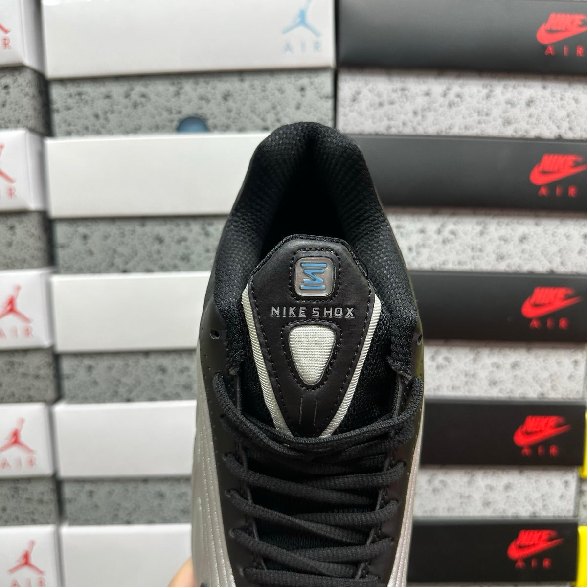 Nike Shox R4 Metallic Silver/Psychic Blue