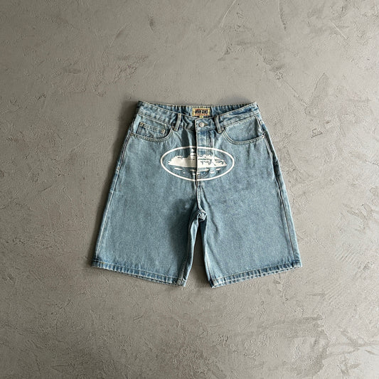 Corteiz Alcatraz Denim Shorts