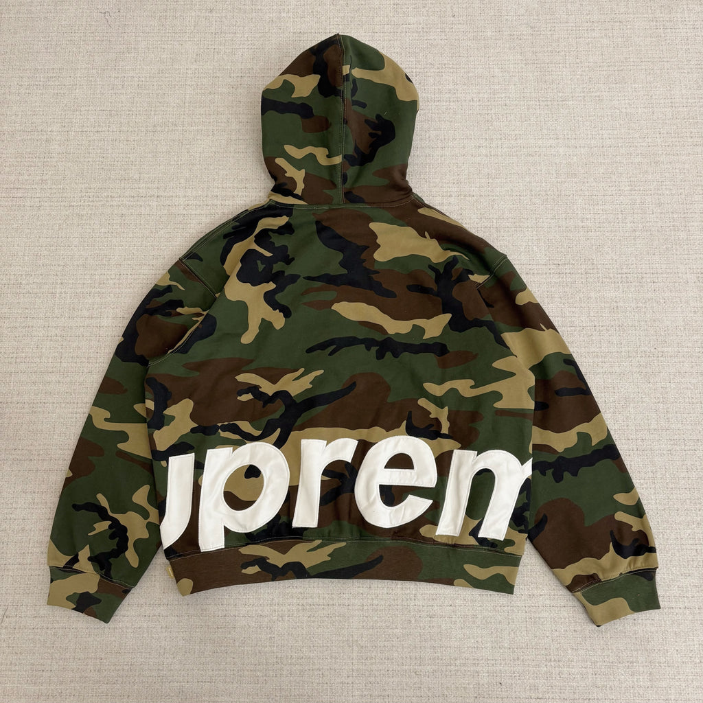 Supreme Big Logo Zip Up Hooded Sweatshirt