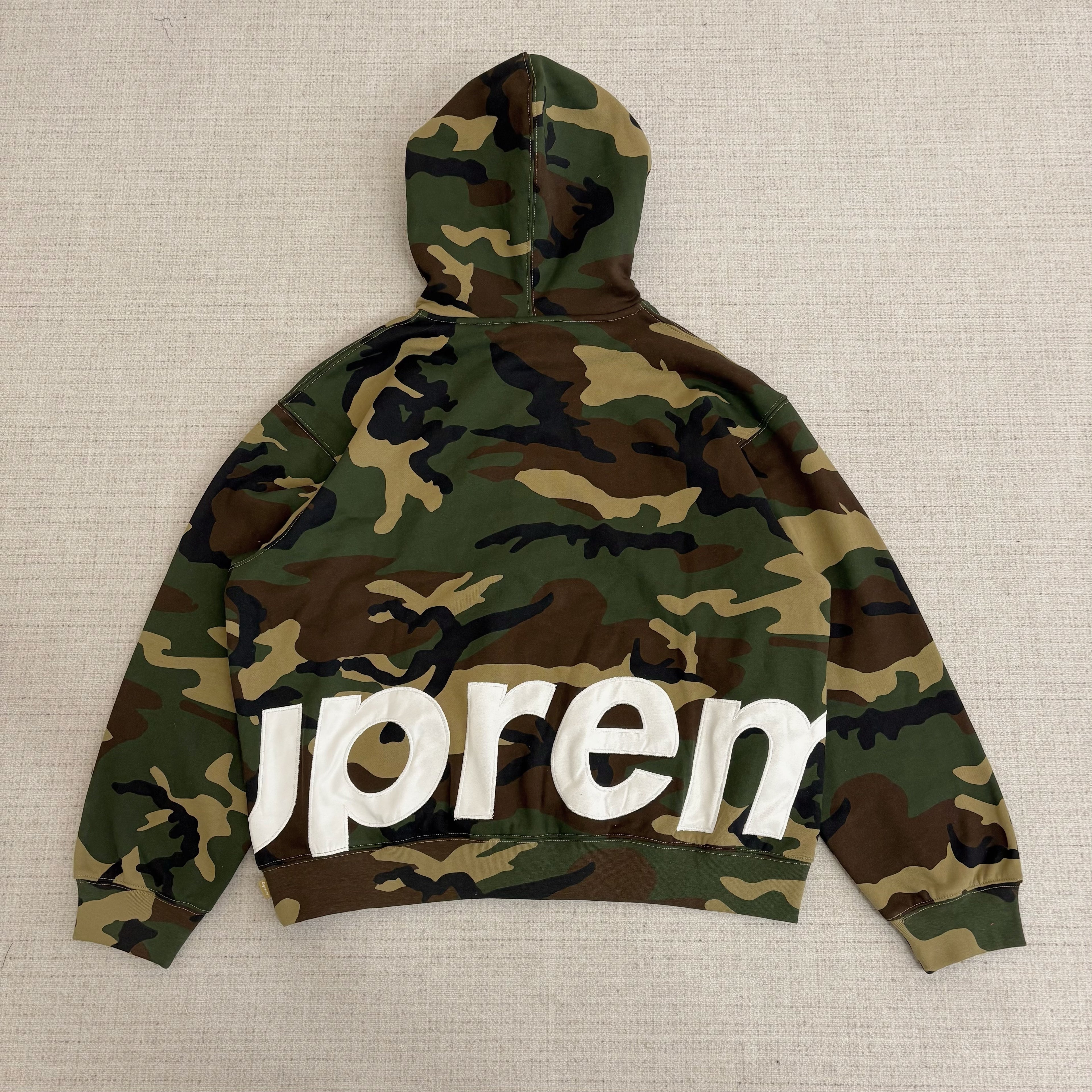 Supreme Big Logo Zip Up Hooded Sweatshirt
