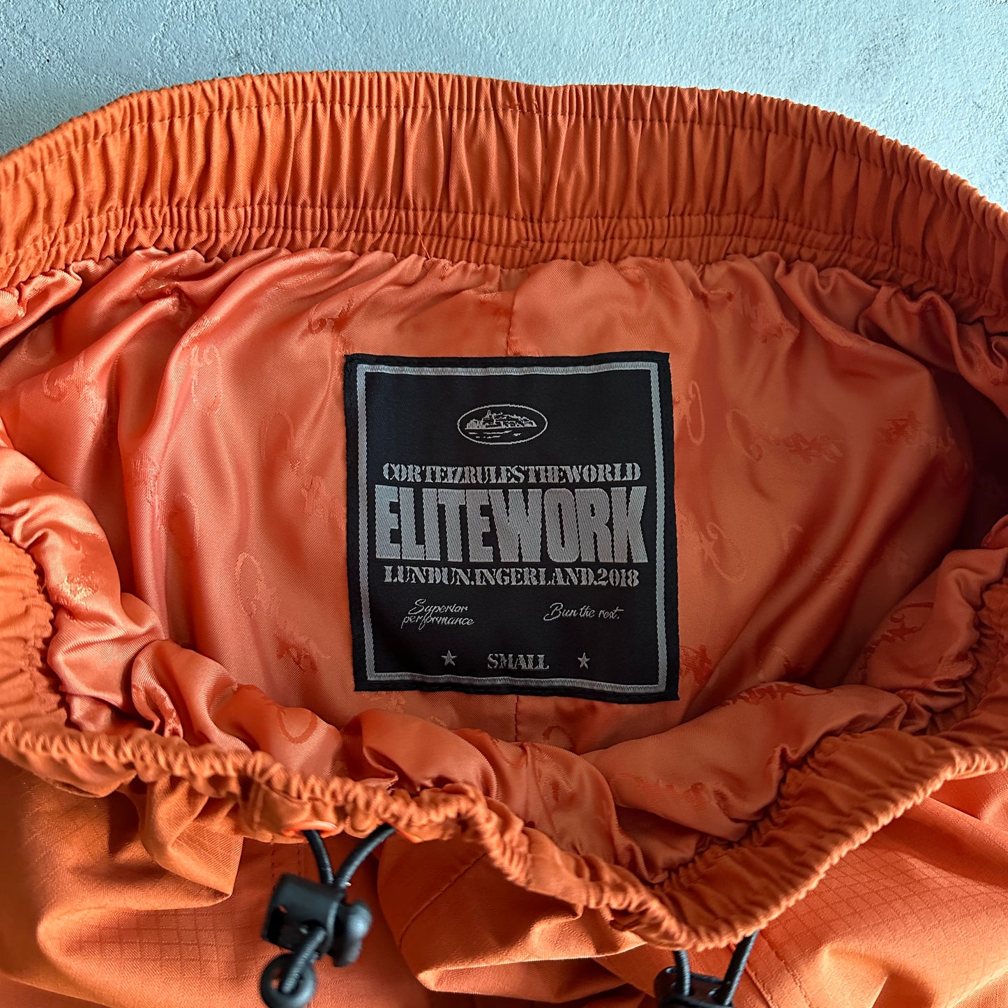 Corteiz Gutta Waterproof Bottoms Burnt Orange Tracksuit