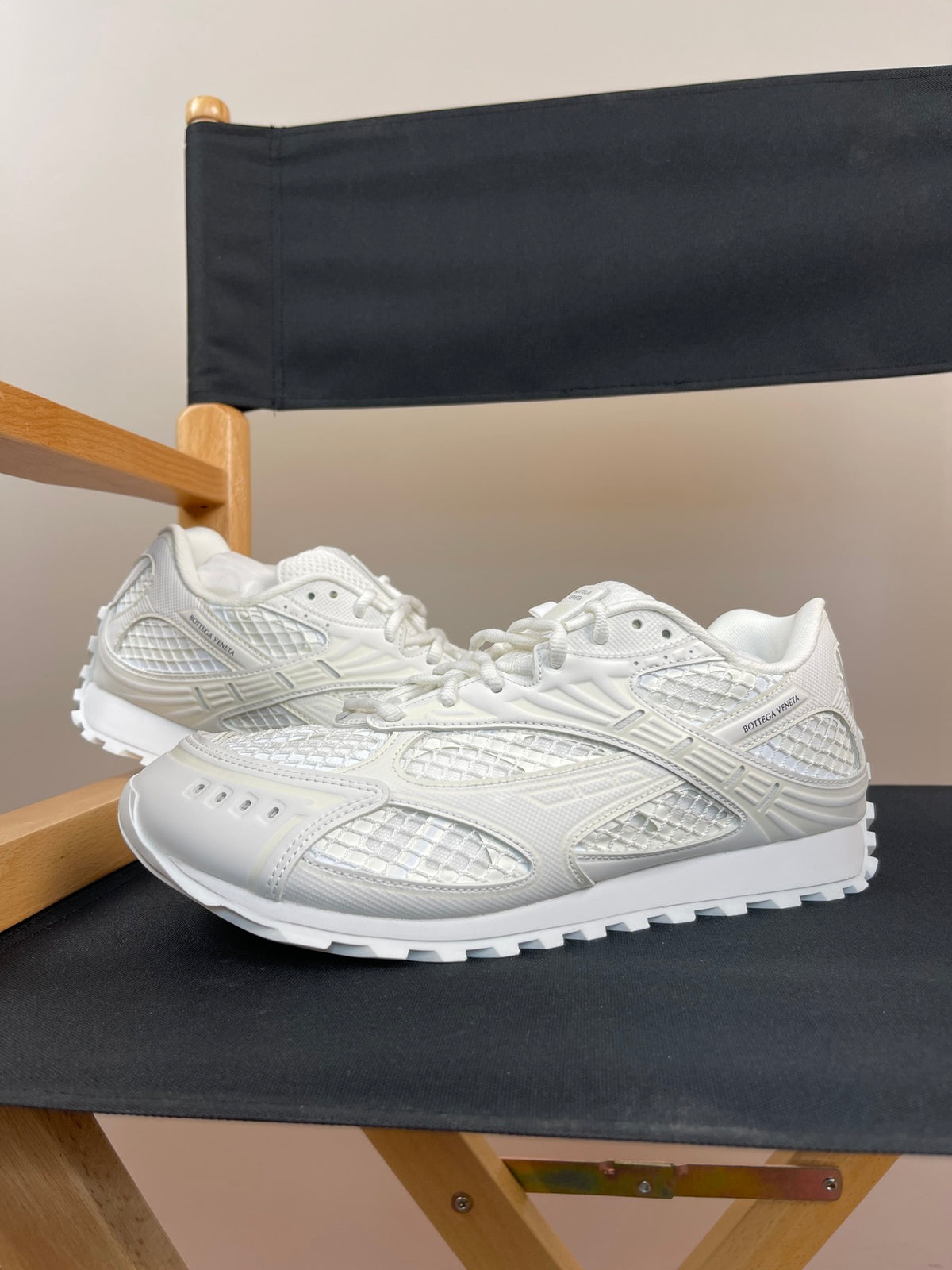 Bottega Veneta Orbit Sneakers Triple White