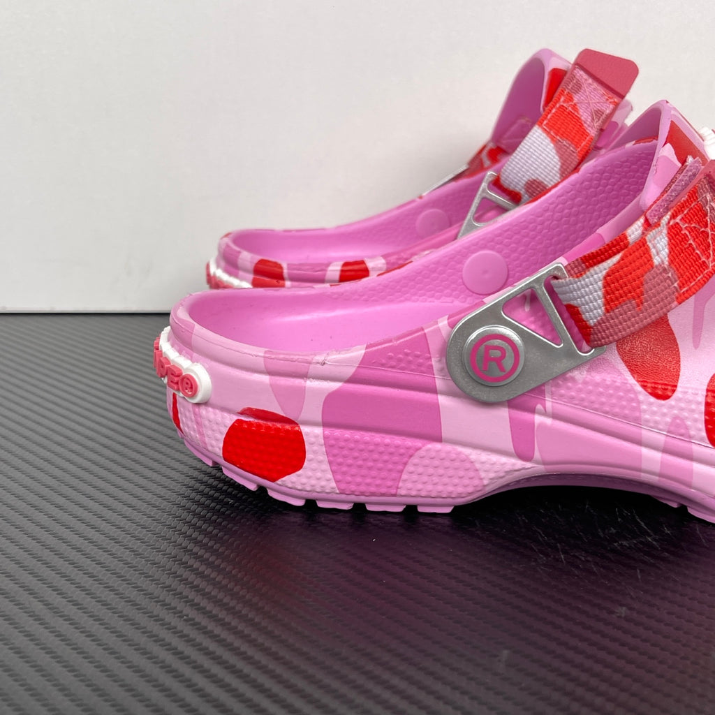 A BATHING APE (BAPE) x Crocs Classic Clog in Pink ABC Camo