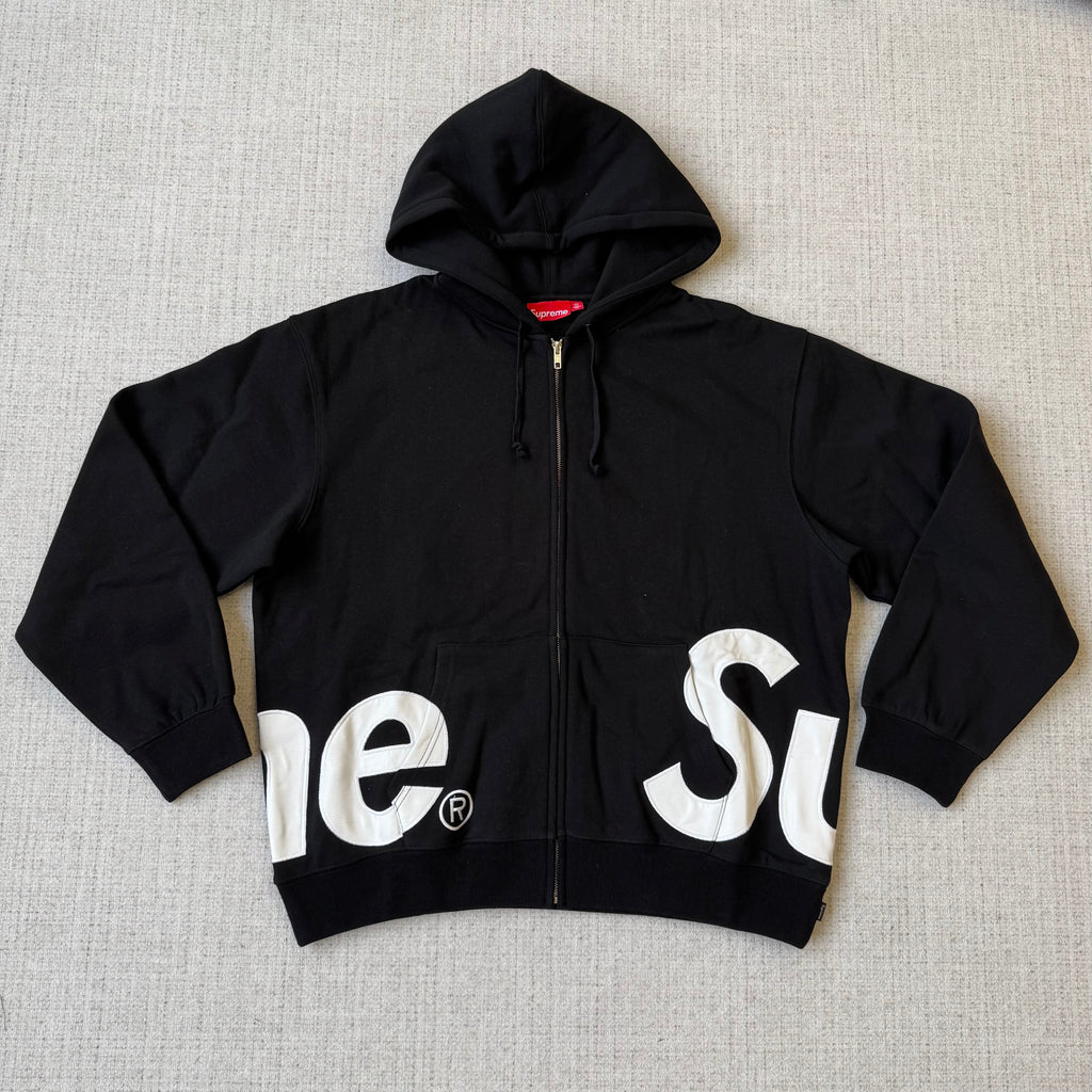 Supreme Big Logo Zip Up Hooded Sweatshirt