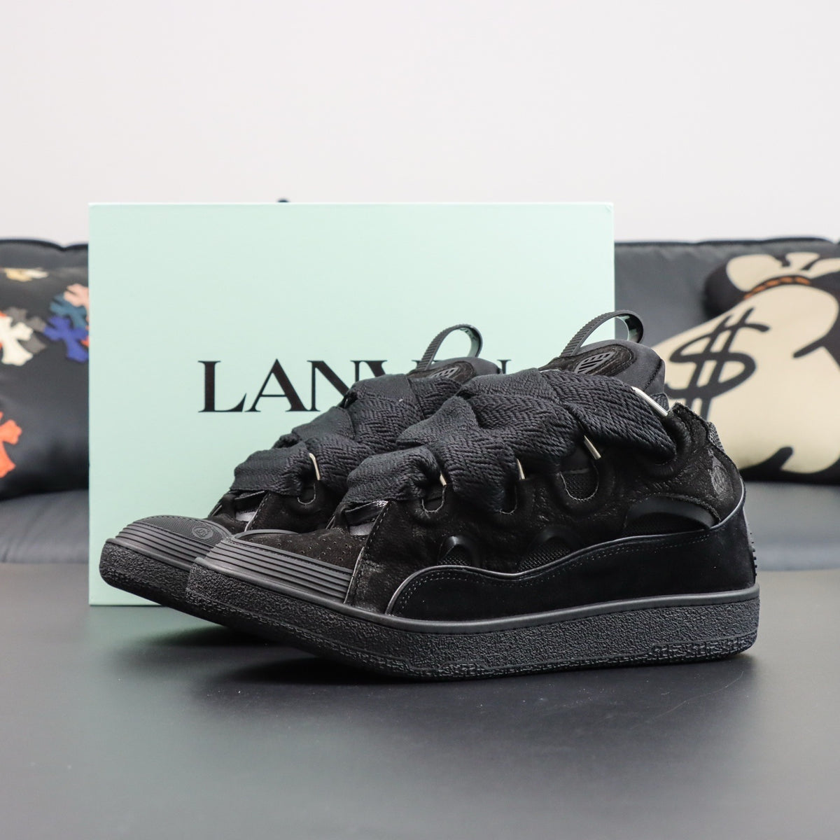 Lanvin Curb Sneakers Triple Black