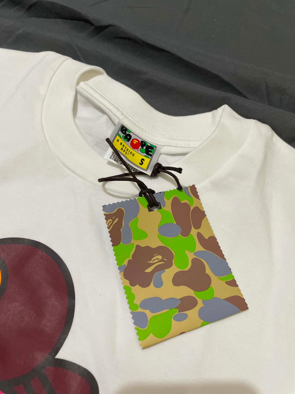 BAPE ABC Camo Milo On Big Ape Tee Pink (ON-HAND)