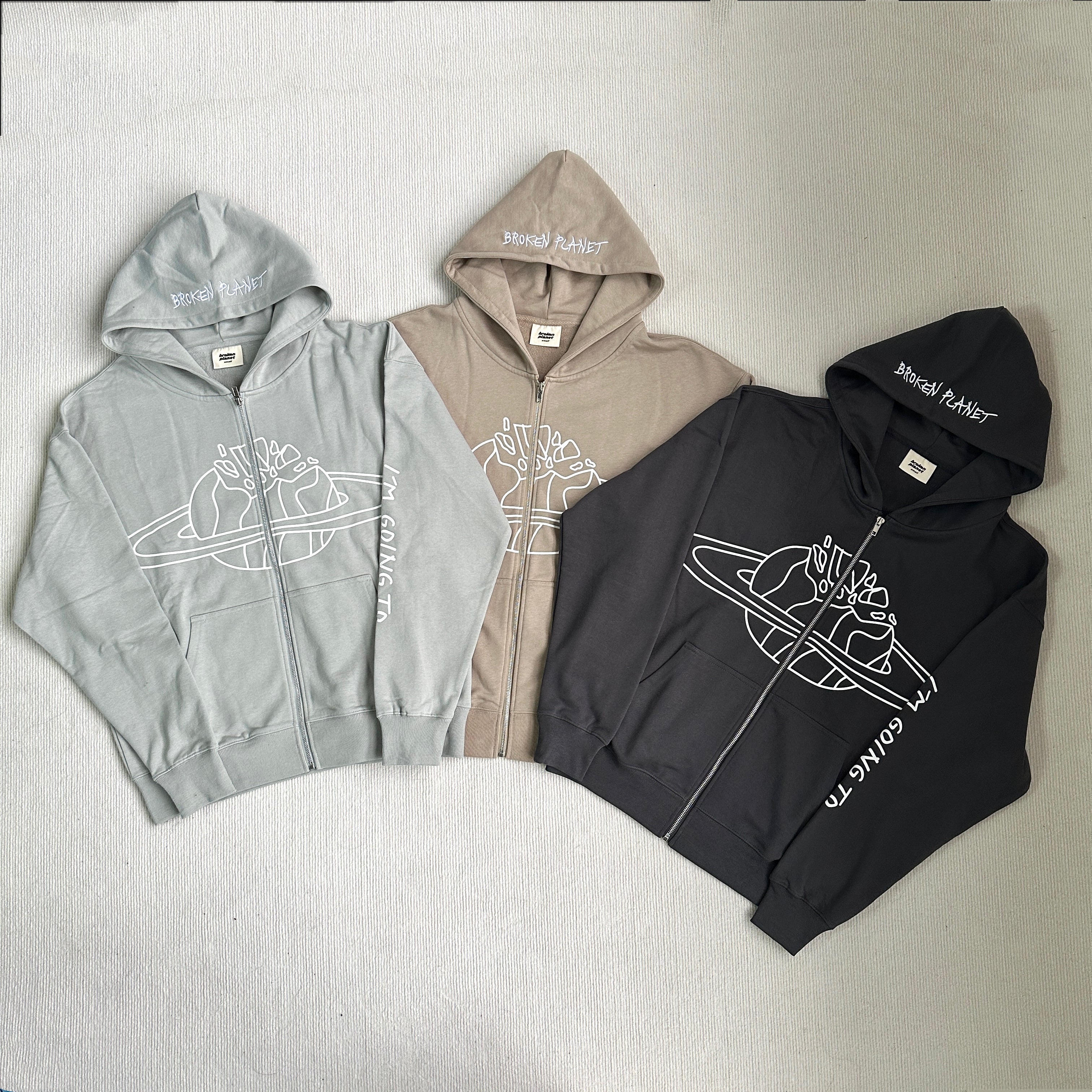 Broken Planet Zip-up Hoodies