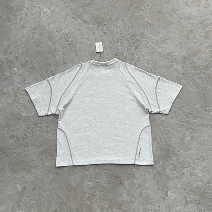 Mertra Gray Embroided Tee