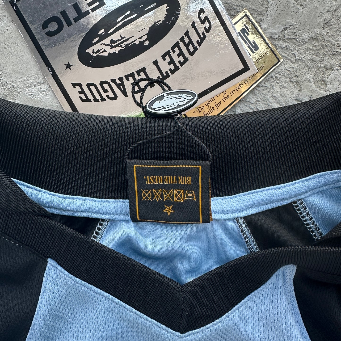 Corteiz Blue Panel Jersey Tee