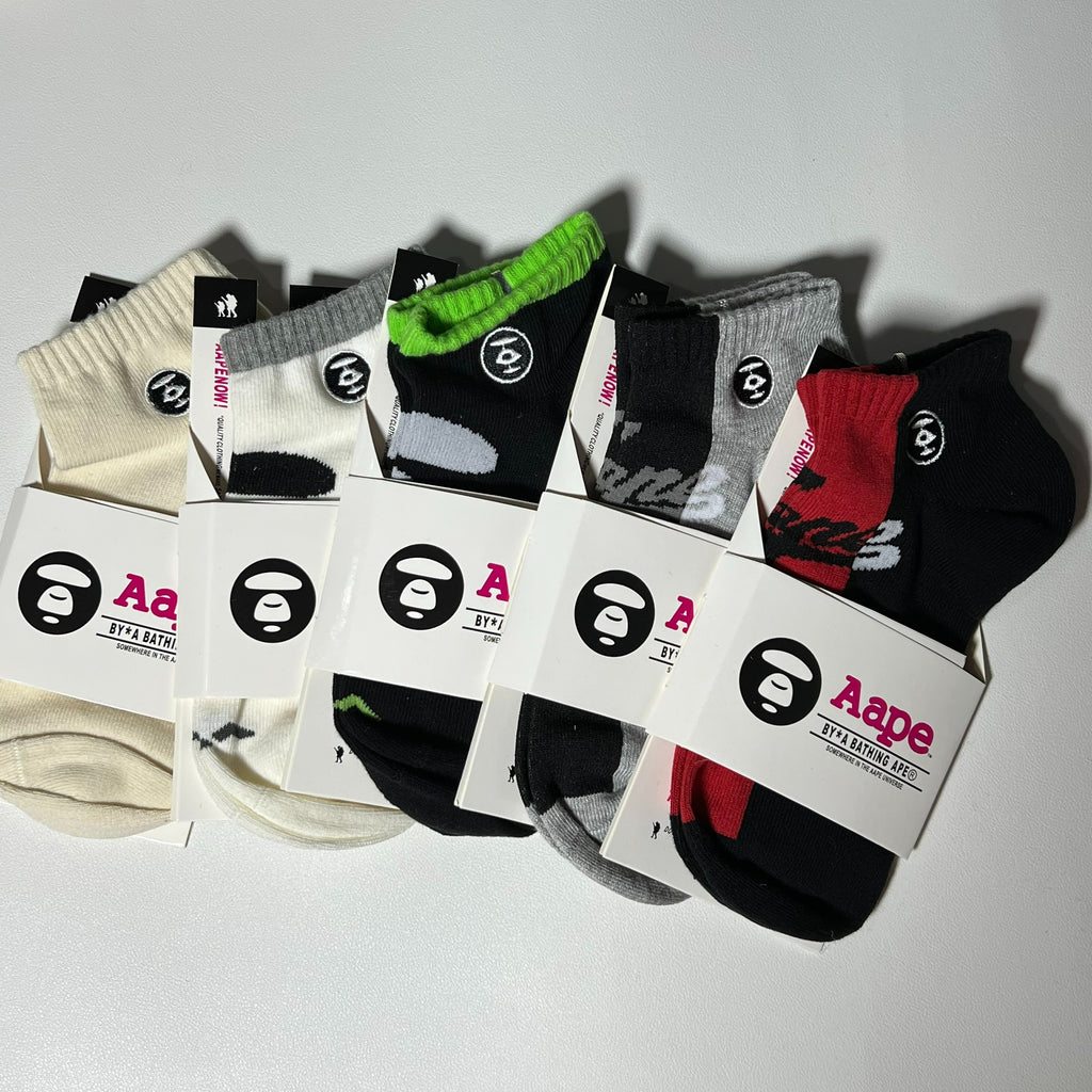 Boxed 5 Pairs Bape Socks