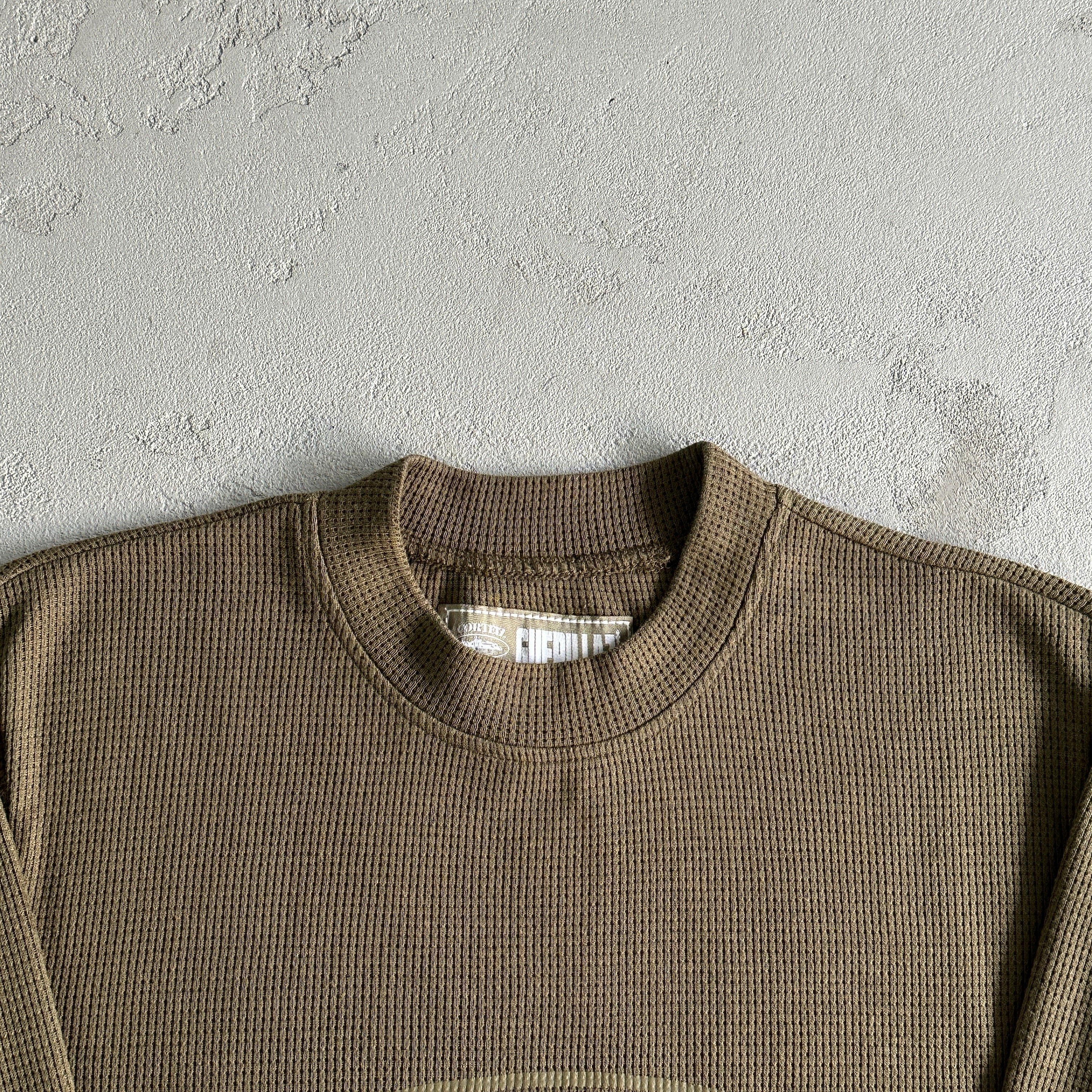 Corteiz Alcatraz Waffle Sweater Green