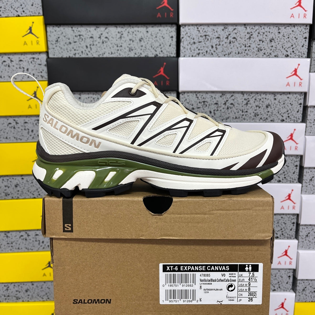 Salomon XT-6 Expanse Canvas Vanilla Ice / Black Coffee / Calla Green